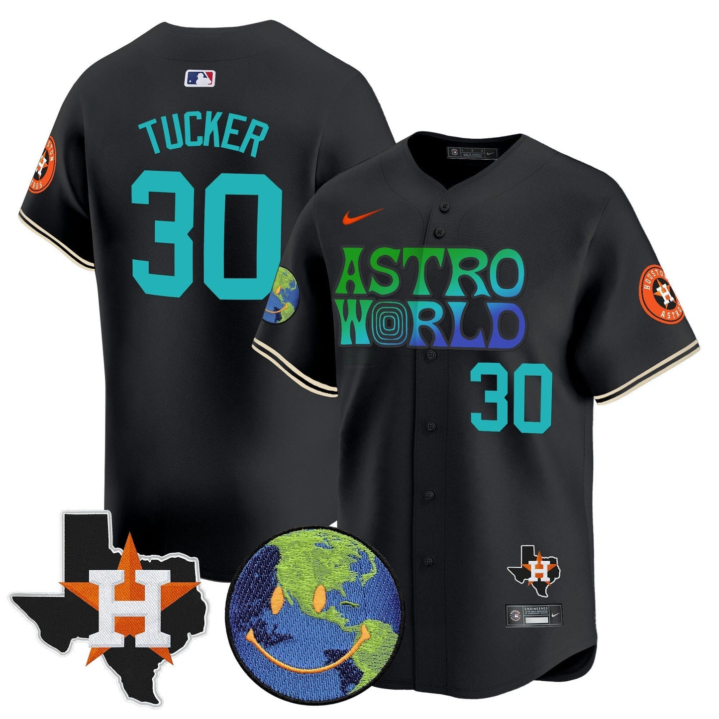 Camisa MLB Men’s Houston Cactus Jack Astro World Vapor Premier Limited Jersey