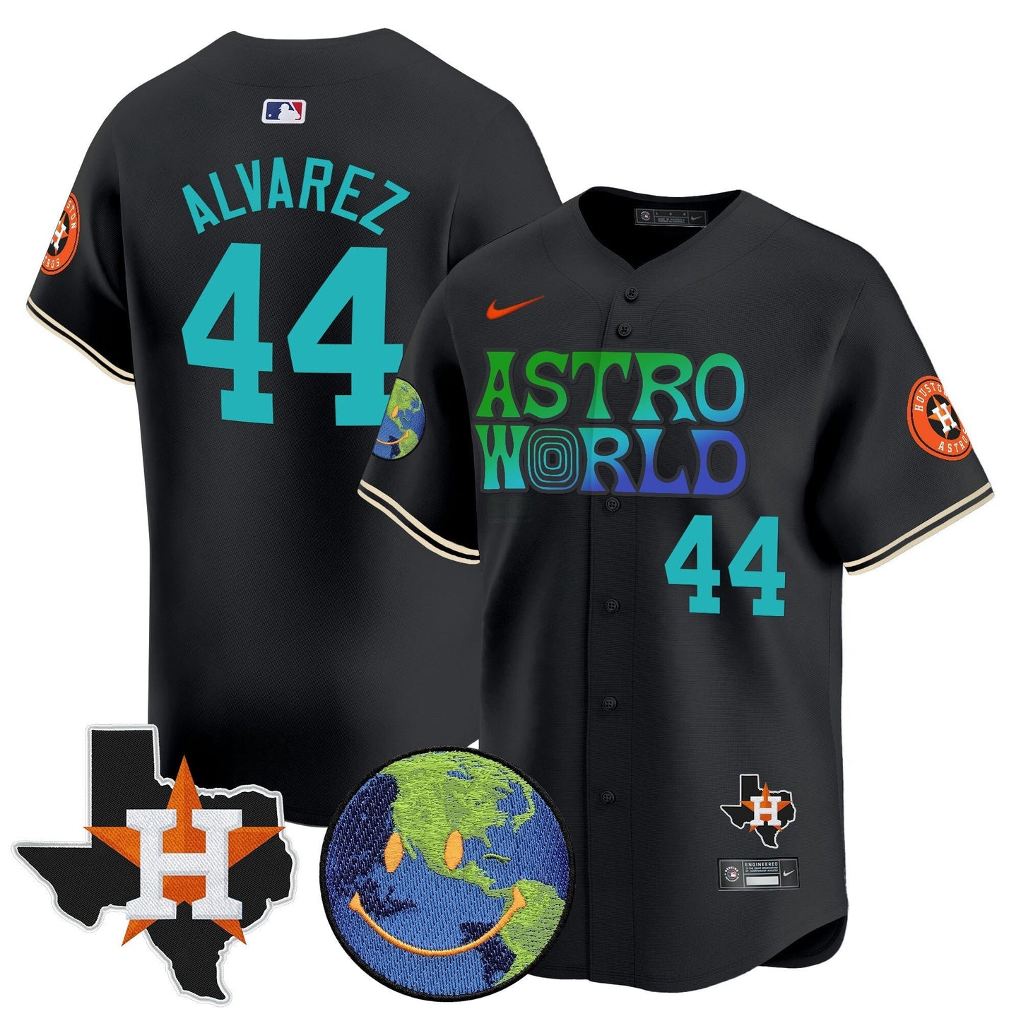 Camisa MLB Men’s Houston Cactus Jack Astro World Vapor Premier Limited Jersey