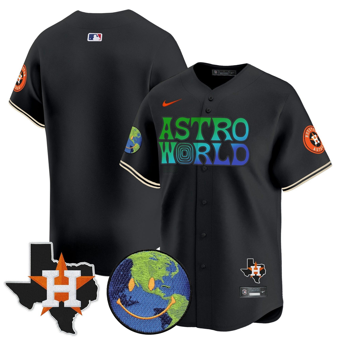 Camisa MLB Men’s Houston Cactus Jack Astro World Vapor Premier Limited Jersey