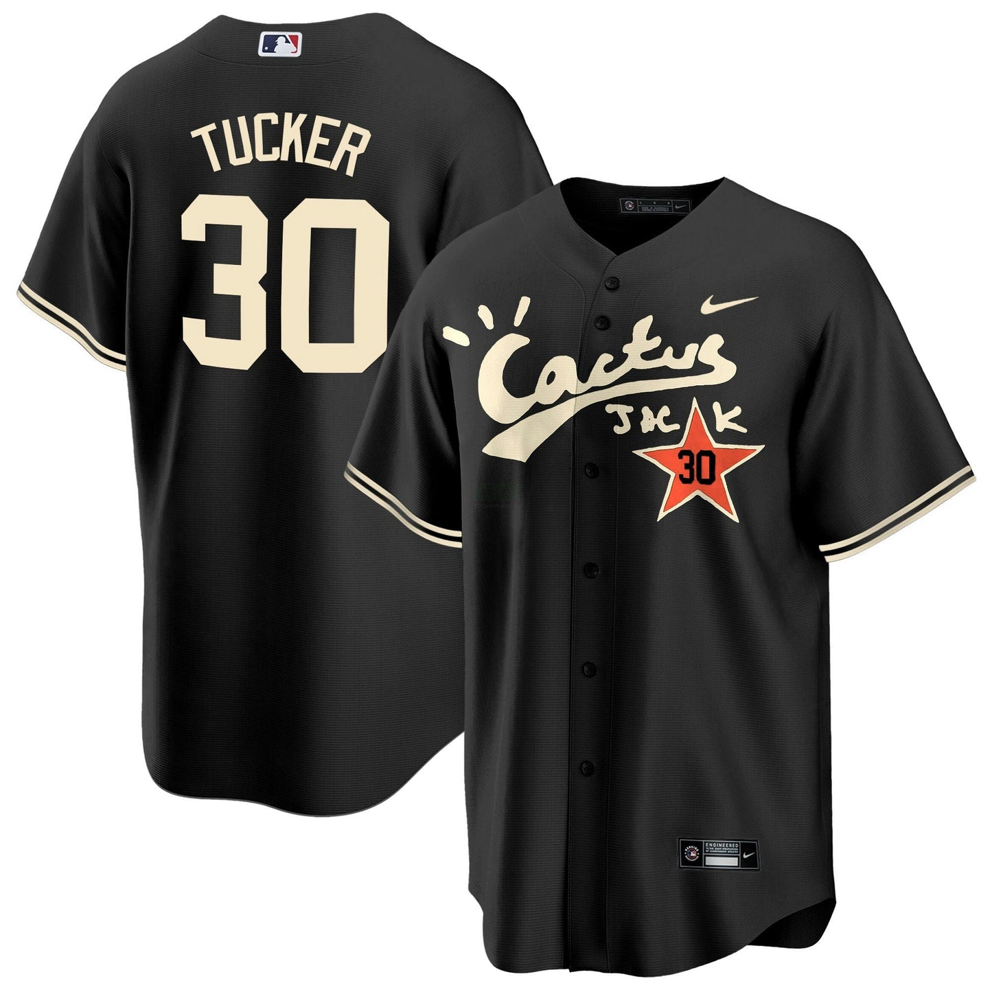 Camisa MLB Men’s Houston Cactus Jack Cool Base Jersey V2 – Stitched