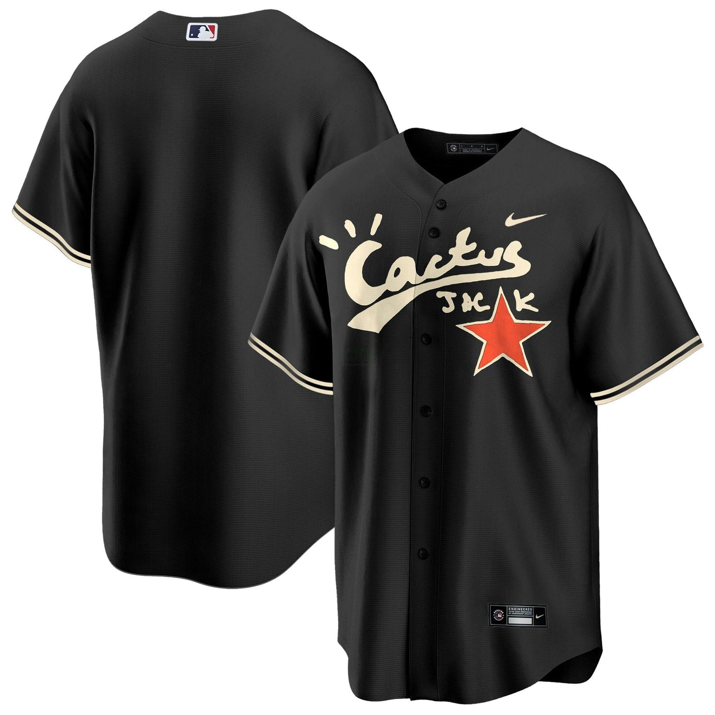 Camisa MLB Men’s Houston Cactus Jack Cool Base Jersey V2 – Stitched