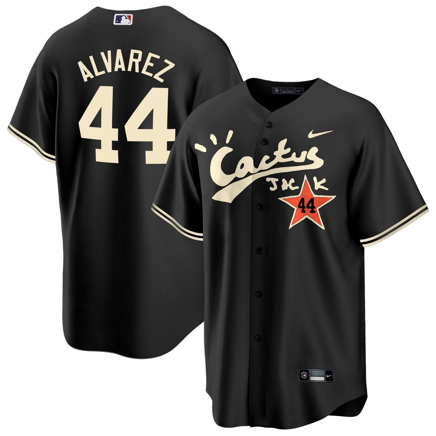 Camisa MLB Men’s Houston Cactus Jack Cool Base Jersey V2 – Stitched
