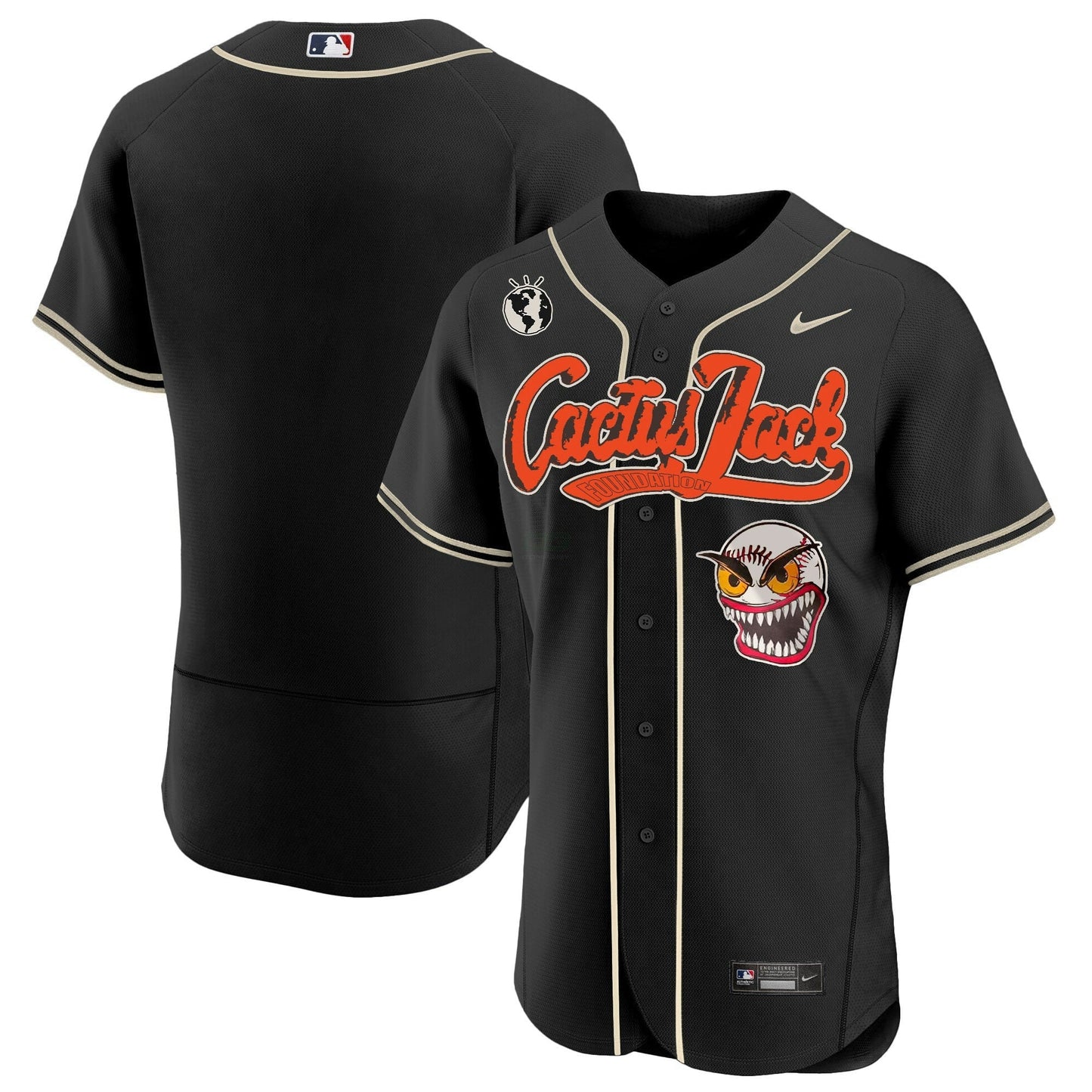 Camisa MLB Men’s Houston Cactus Jack Flex Base Jersey – Stitched