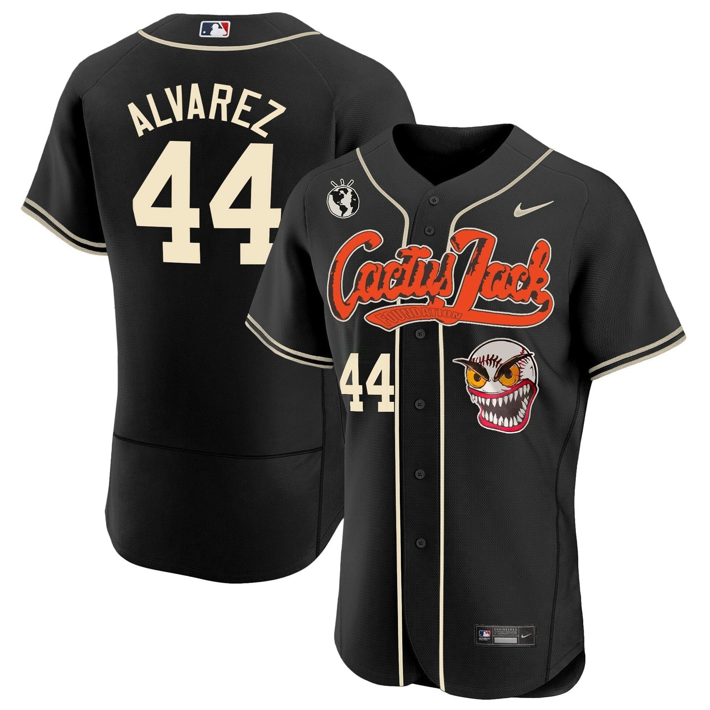 Camisa MLB Men’s Houston Cactus Jack Flex Base Jersey – Stitched