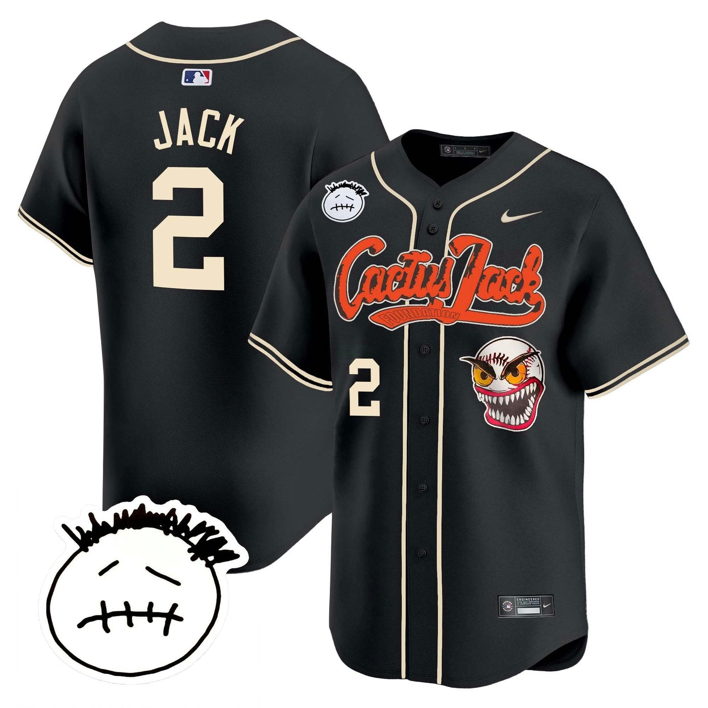 Camisa MLB Men’s Houston Cactus Jack Patch Vapor Premier Limited Jersey V3 – Stitched