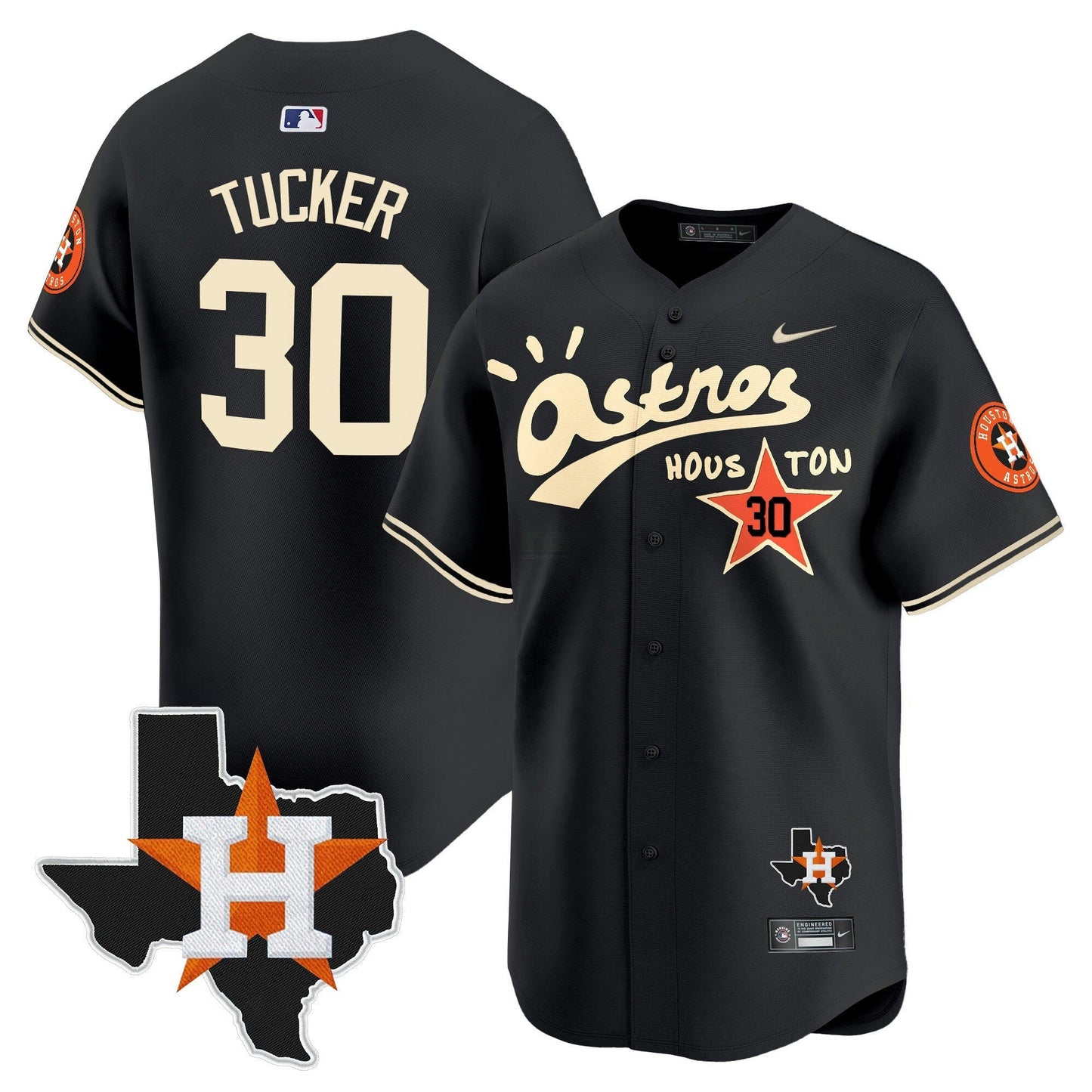 Camisa MLB Men’s Houston Cactus Jack Style Vapor Premier Limited Jersey – Stitched