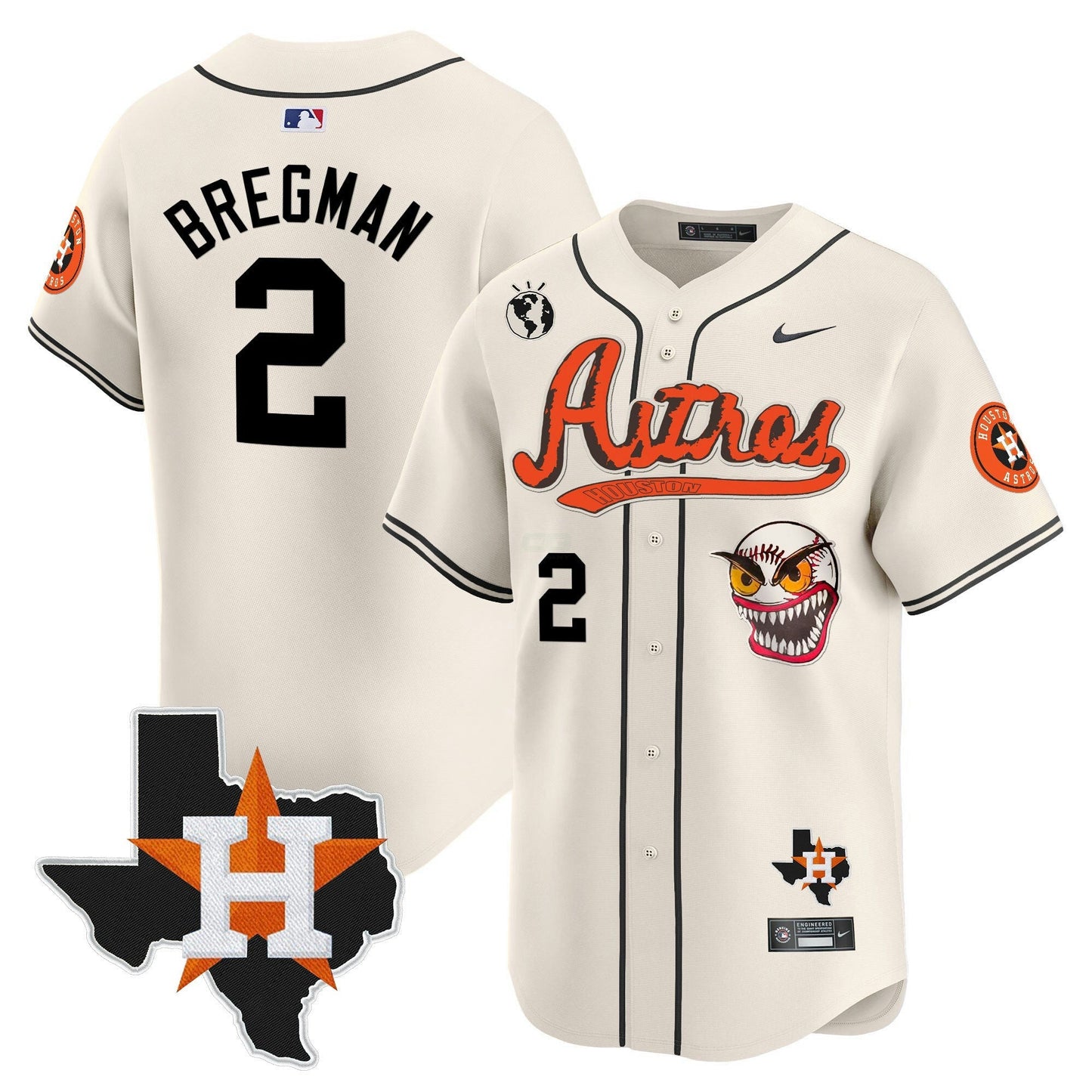 Camisa MLB Men’s Houston Cactus Jack Style Vapor Premier Limited Jersey V2 – Stitched
