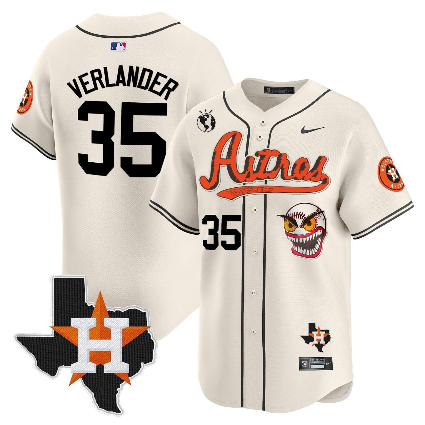 Camisa MLB Men’s Houston Cactus Jack Style Vapor Premier Limited Jersey V2 – Stitched