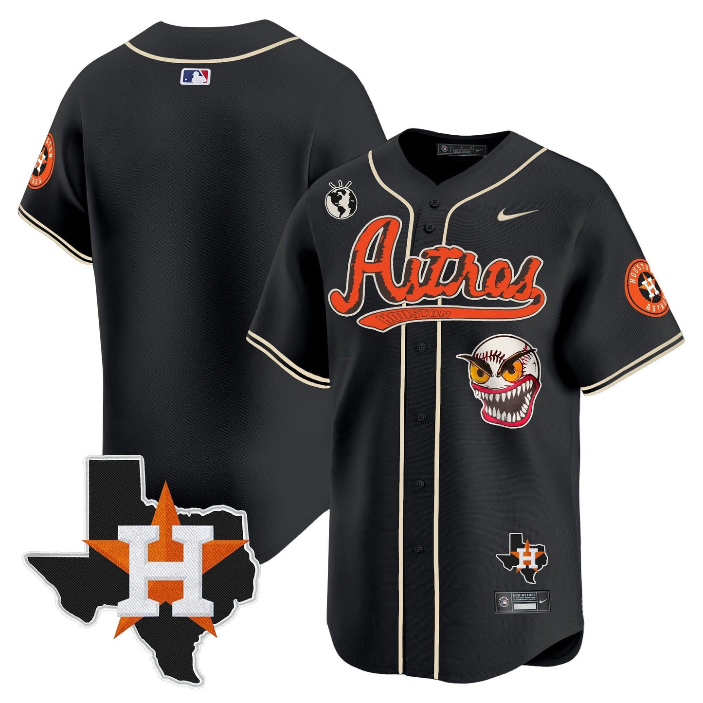Camisa MLB Men’s Houston Cactus Jack Style Vapor Premier Limited Jersey V2 – Stitched
