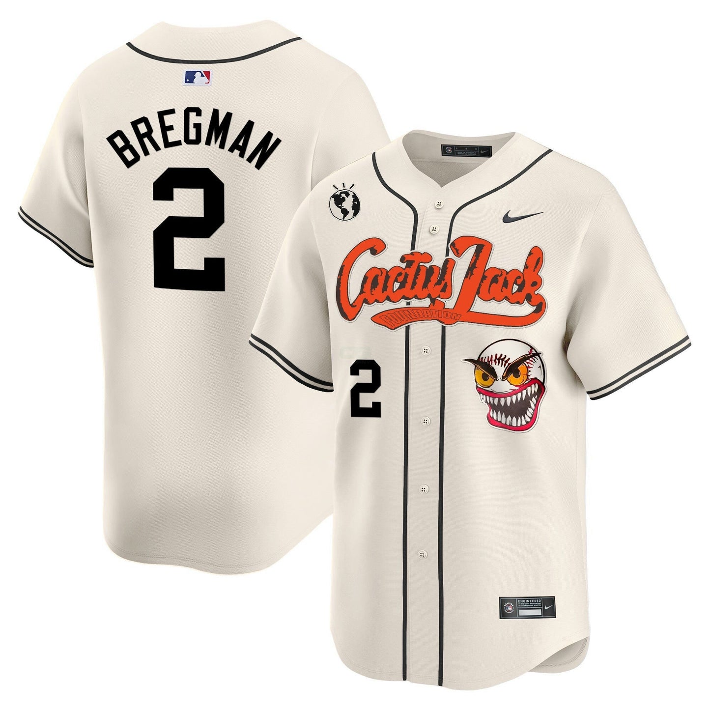 Camisa MLB Men’s Houston Cactus Jack Vapor Premier Limited Jersey – Stitched