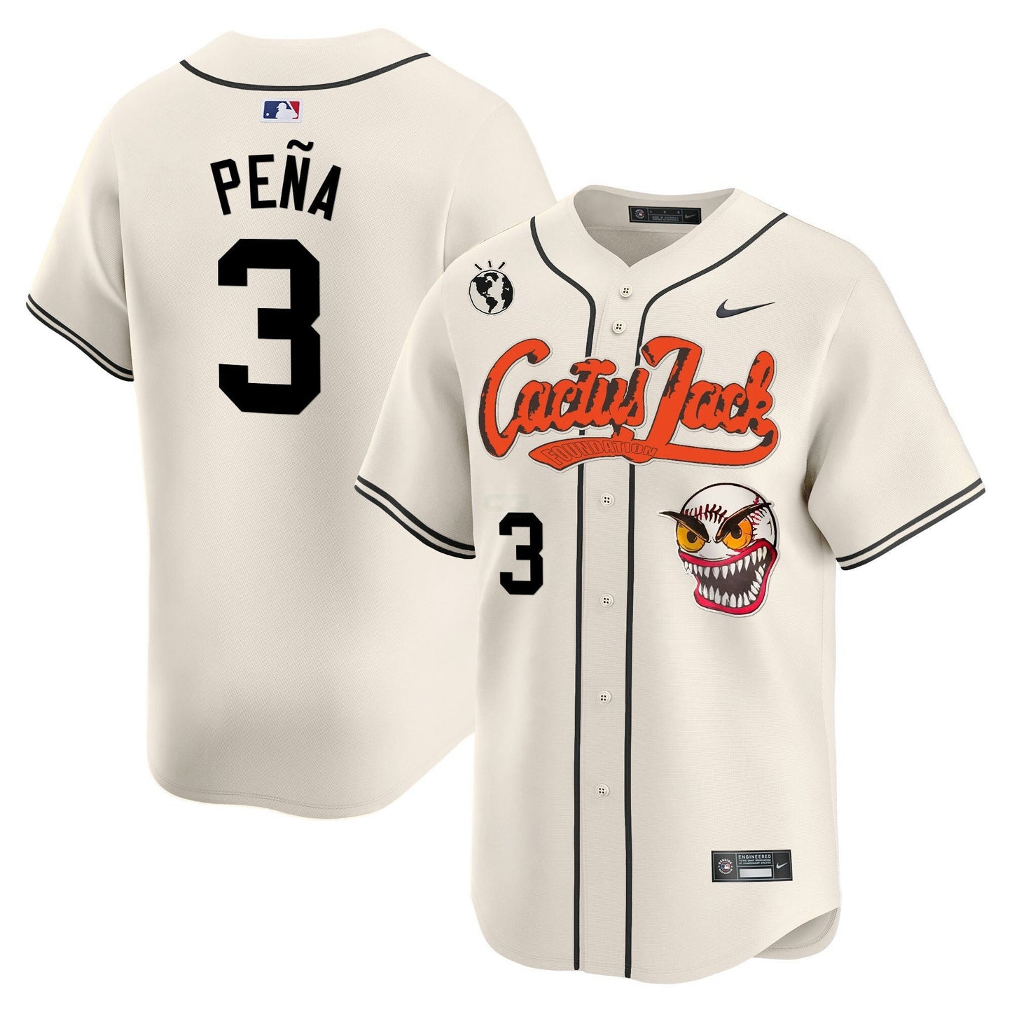 Camisa MLB Men’s Houston Cactus Jack Vapor Premier Limited Jersey – Stitched