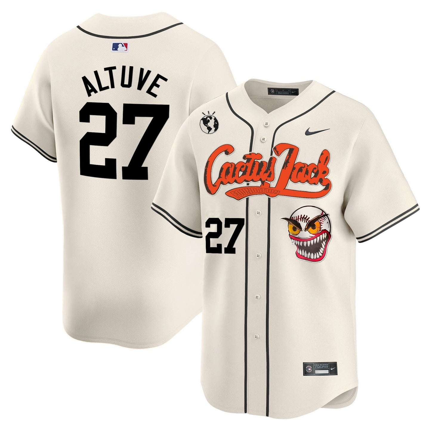 Camisa MLB Men’s Houston Cactus Jack Vapor Premier Limited Jersey – Stitched