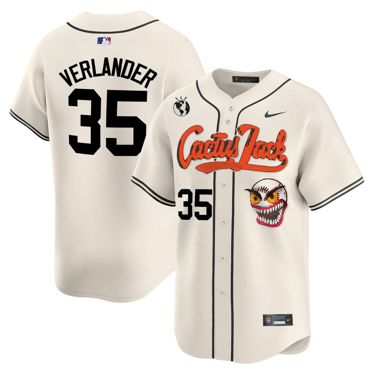 Camisa MLB Men’s Houston Cactus Jack Vapor Premier Limited Jersey – Stitched