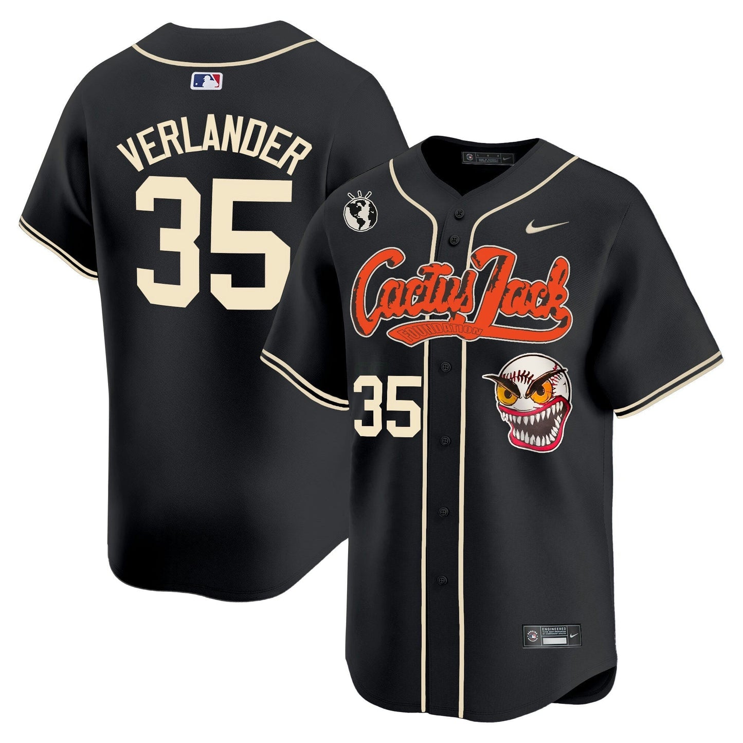 Camisa MLB Men’s Houston Cactus Jack Vapor Premier Limited Jersey – Stitched