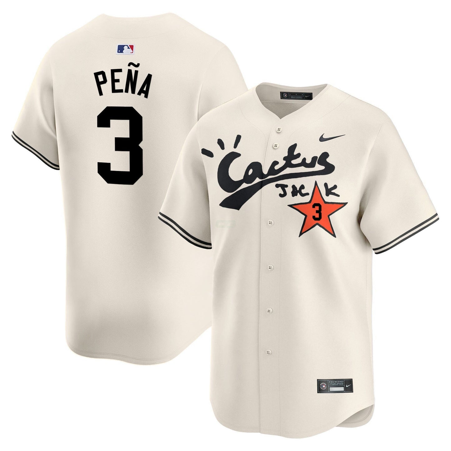 Camisa MLB Men’s Houston Cactus Jack Vapor Premier Limited Jersey V2 – Stitched