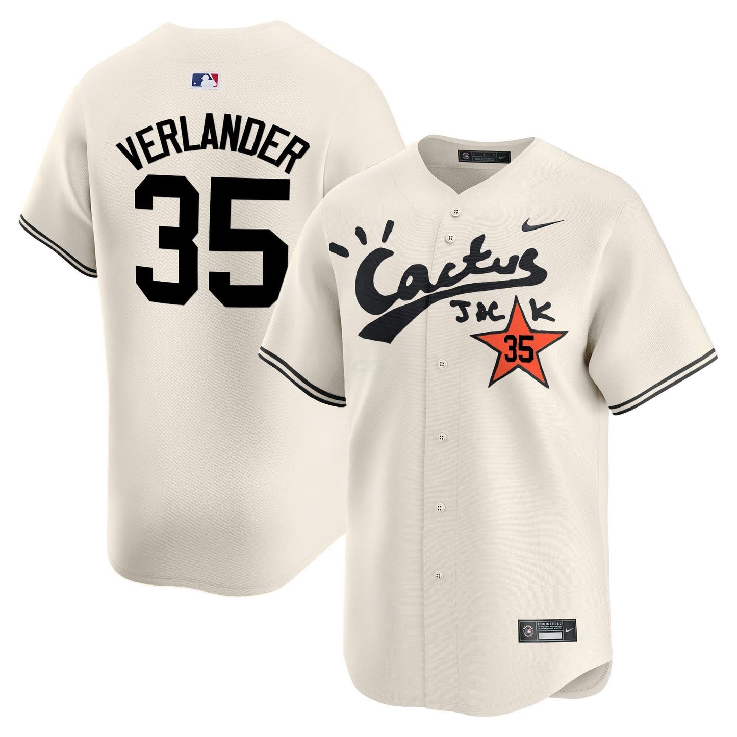 Camisa MLB Men’s Houston Cactus Jack Vapor Premier Limited Jersey V2 – Stitched