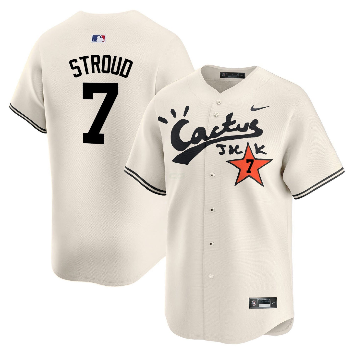 Camisa MLB Men’s Houston Cactus Jack Vapor Premier Limited Jersey V2 – Stitched