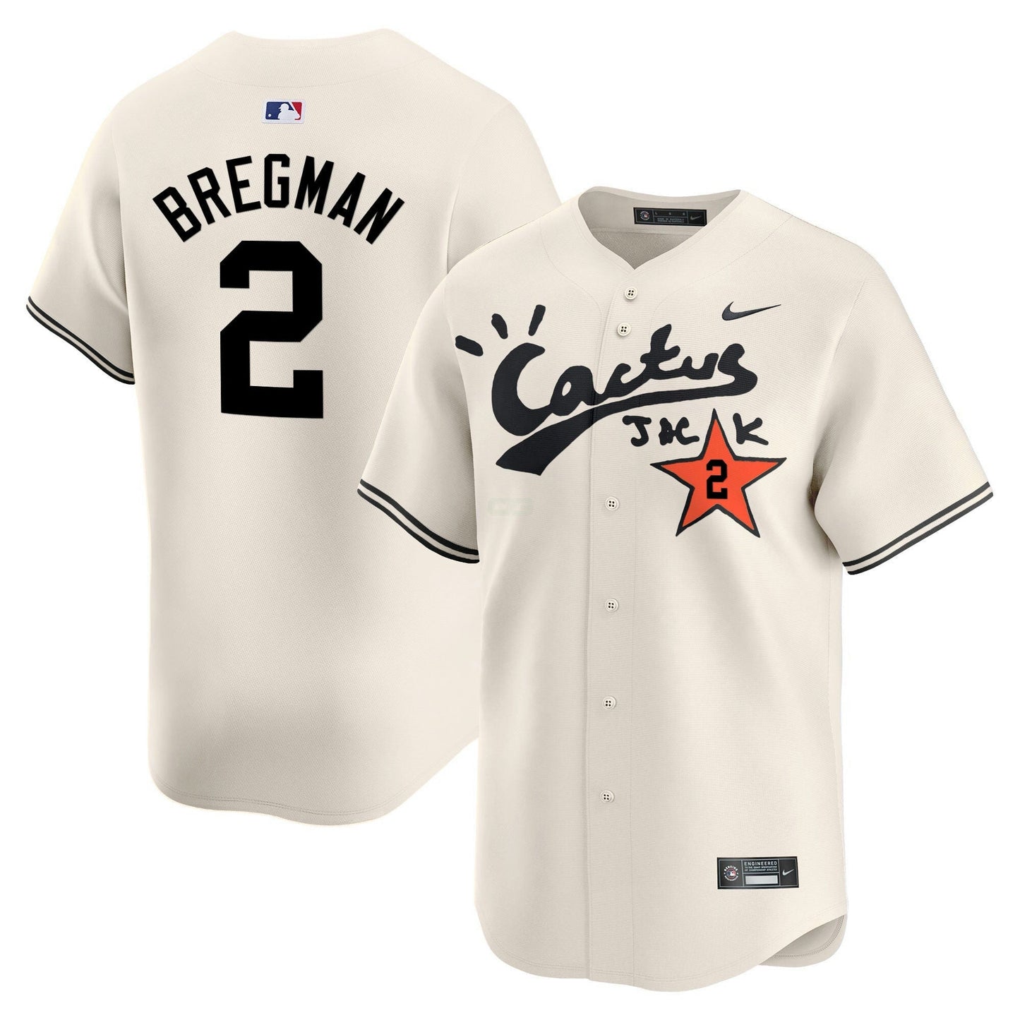 Camisa MLB Men’s Houston Cactus Jack Vapor Premier Limited Jersey V2 – Stitched