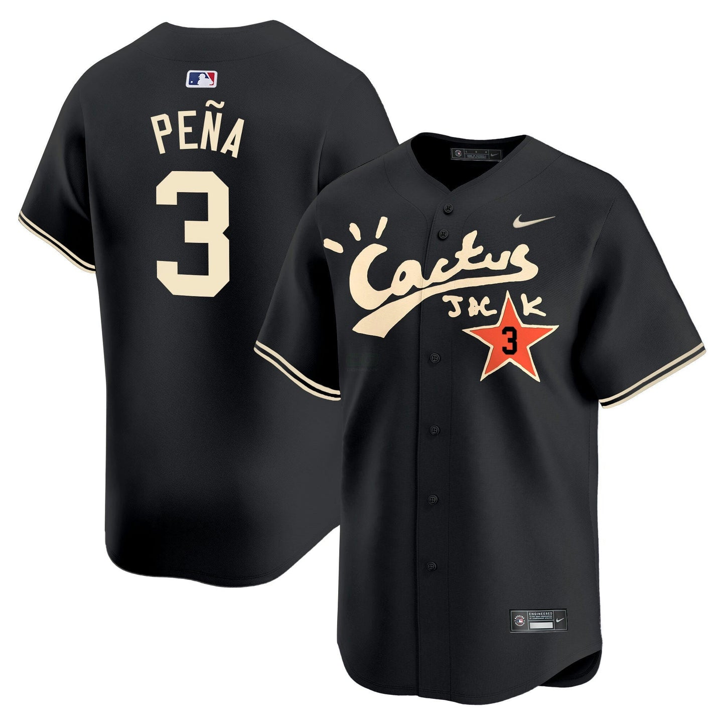 Camisa MLB Men’s Houston Cactus Jack Vapor Premier Limited Jersey V2 – Stitched