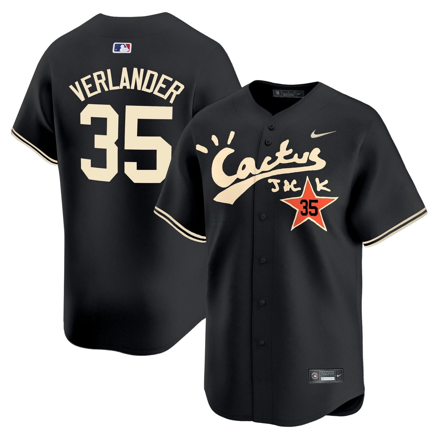 Camisa MLB Men’s Houston Cactus Jack Vapor Premier Limited Jersey V2 – Stitched