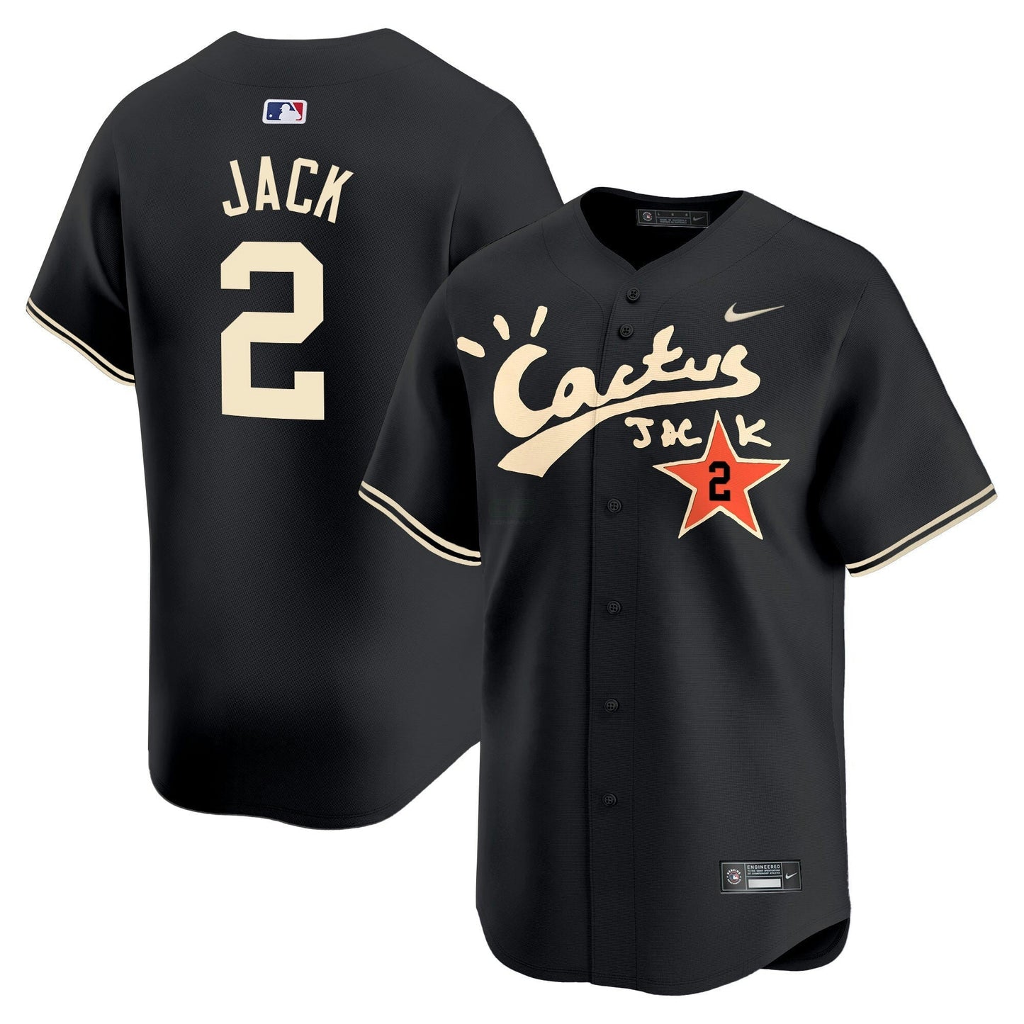 Camisa MLB Men’s Houston Cactus Jack Vapor Premier Limited Jersey V2 – Stitched