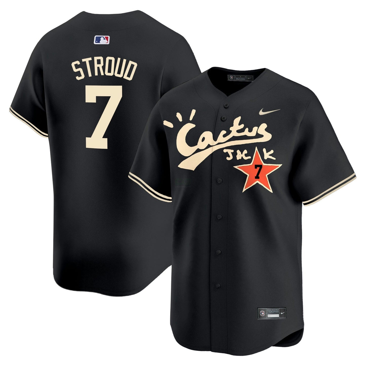 Camisa MLB Men’s Houston Cactus Jack Vapor Premier Limited Jersey V2 – Stitched