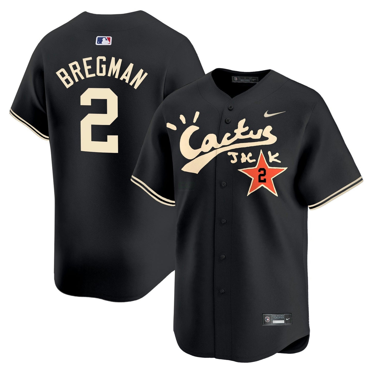 Camisa MLB Men’s Houston Cactus Jack Vapor Premier Limited Jersey V2 – Stitched