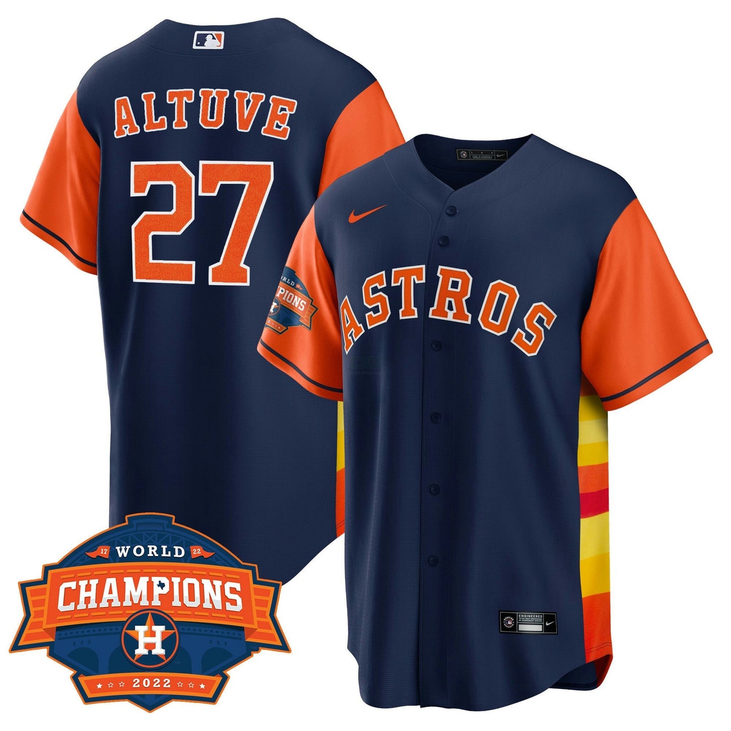 Camisa MLB Men’s Houston Cool Base Split 2022 Champions Limited Player Jersey