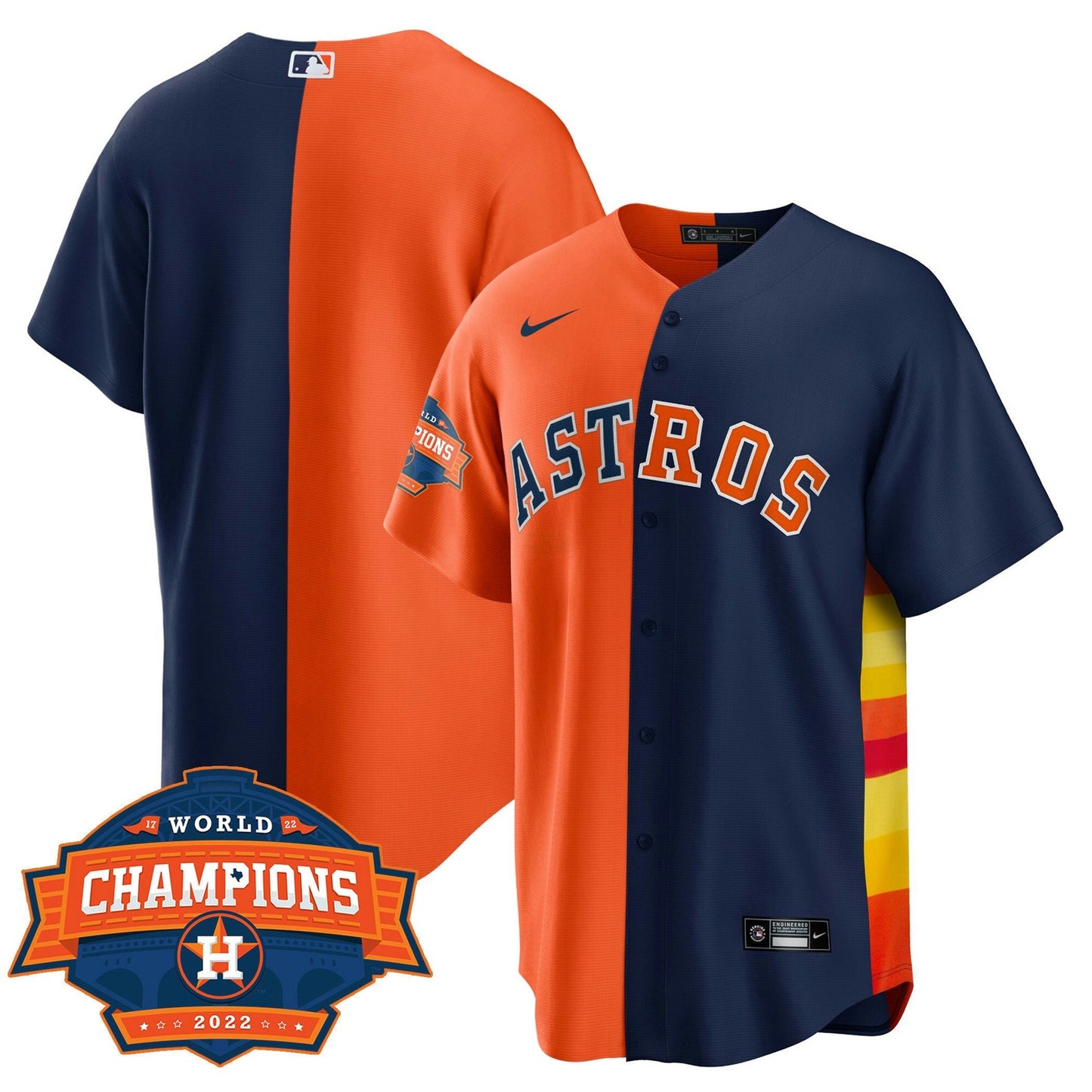 Camisa MLB Men’s Houston Cool Base Split 2022 Champions Limited Player Jersey