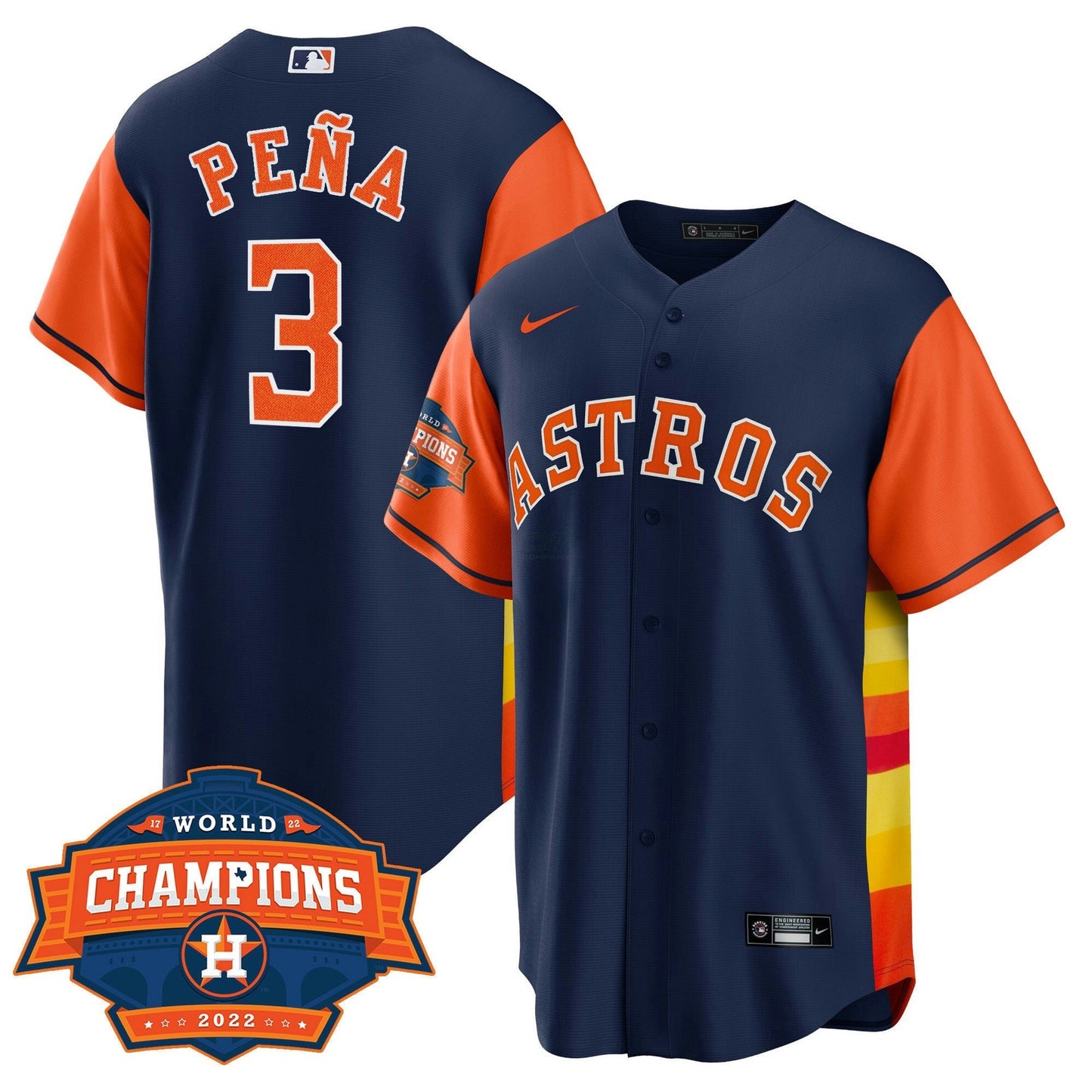 Camisa MLB Men’s Houston Cool Base Split 2022 Champions Limited Player Jersey