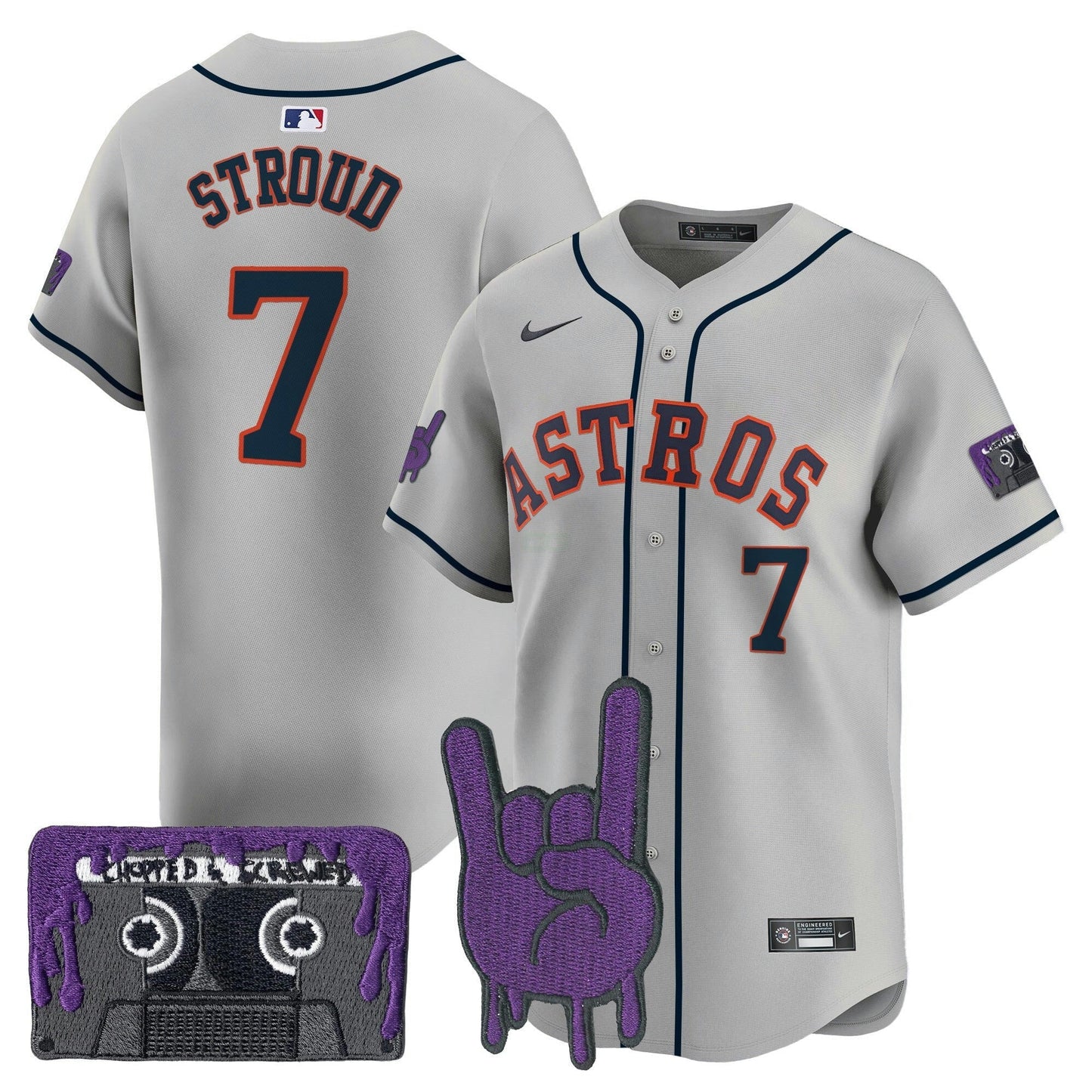 Camisa MLB Men’s Houston DJ Screw Patch Vapor Premier Limited Jersey