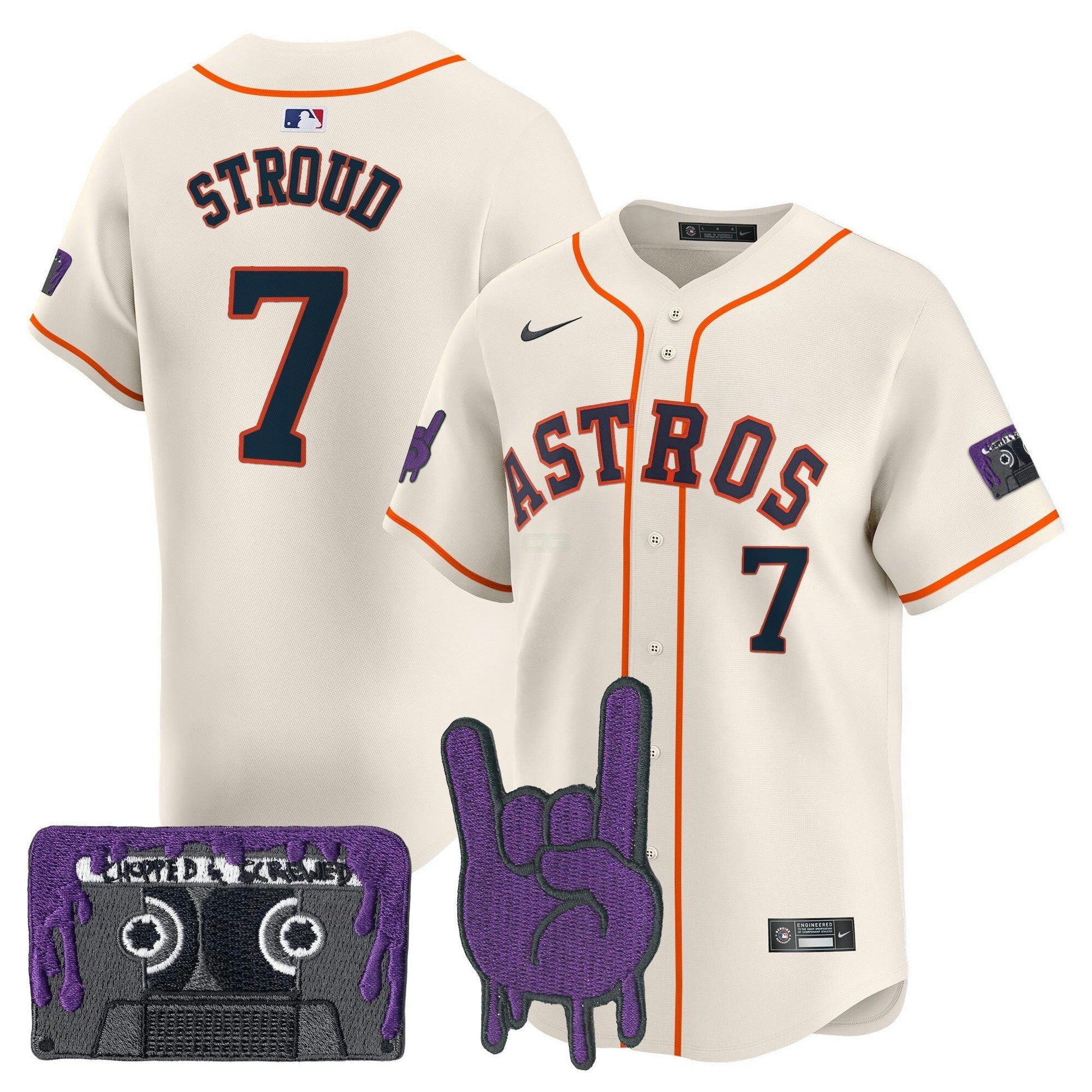 Camisa MLB Men’s Houston DJ Screw Patch Vapor Premier Limited Jersey