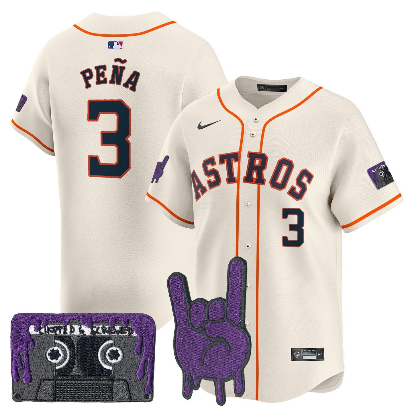 Camisa MLB Men’s Houston DJ Screw Patch Vapor Premier Limited Jersey