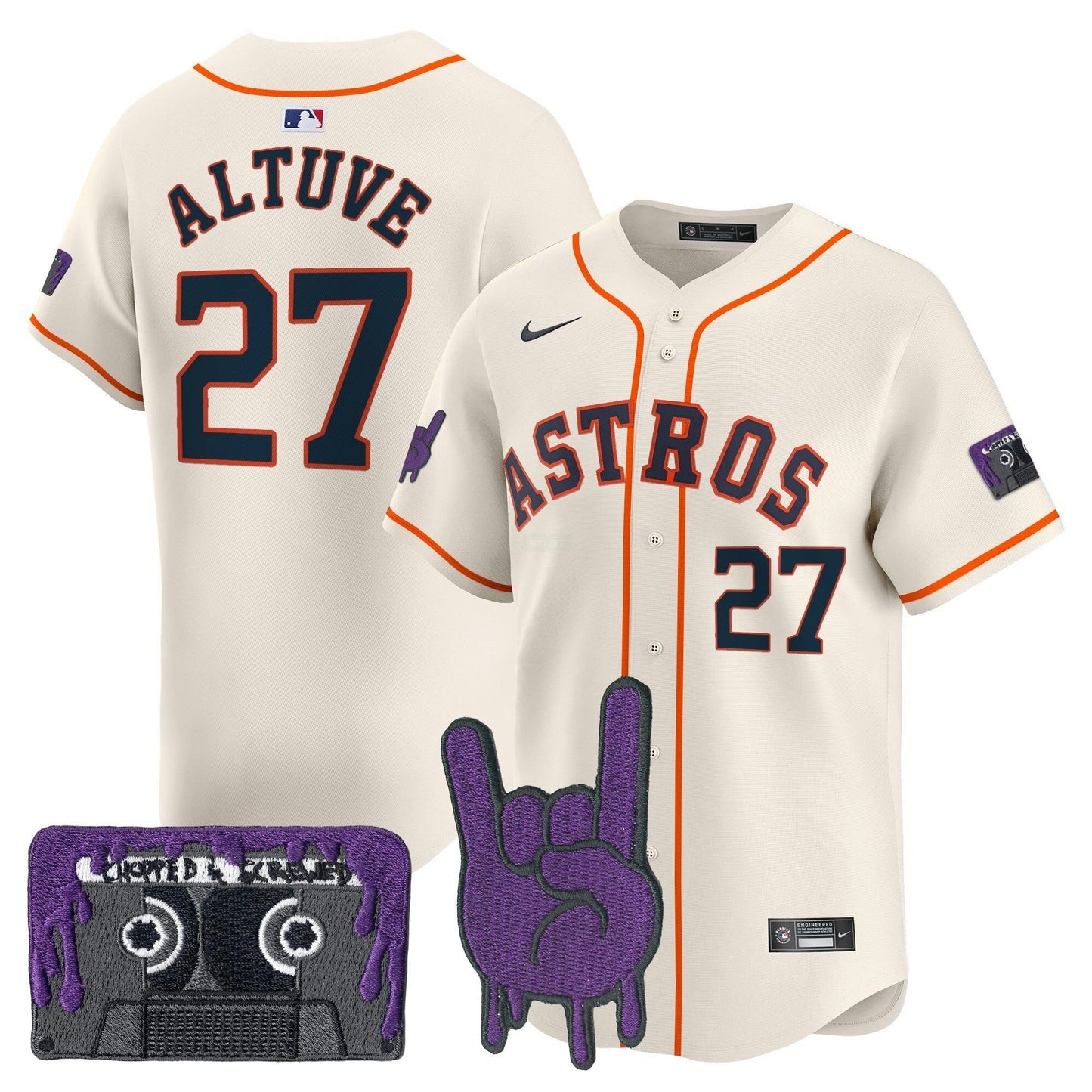 Camisa MLB Men’s Houston DJ Screw Patch Vapor Premier Limited Jersey