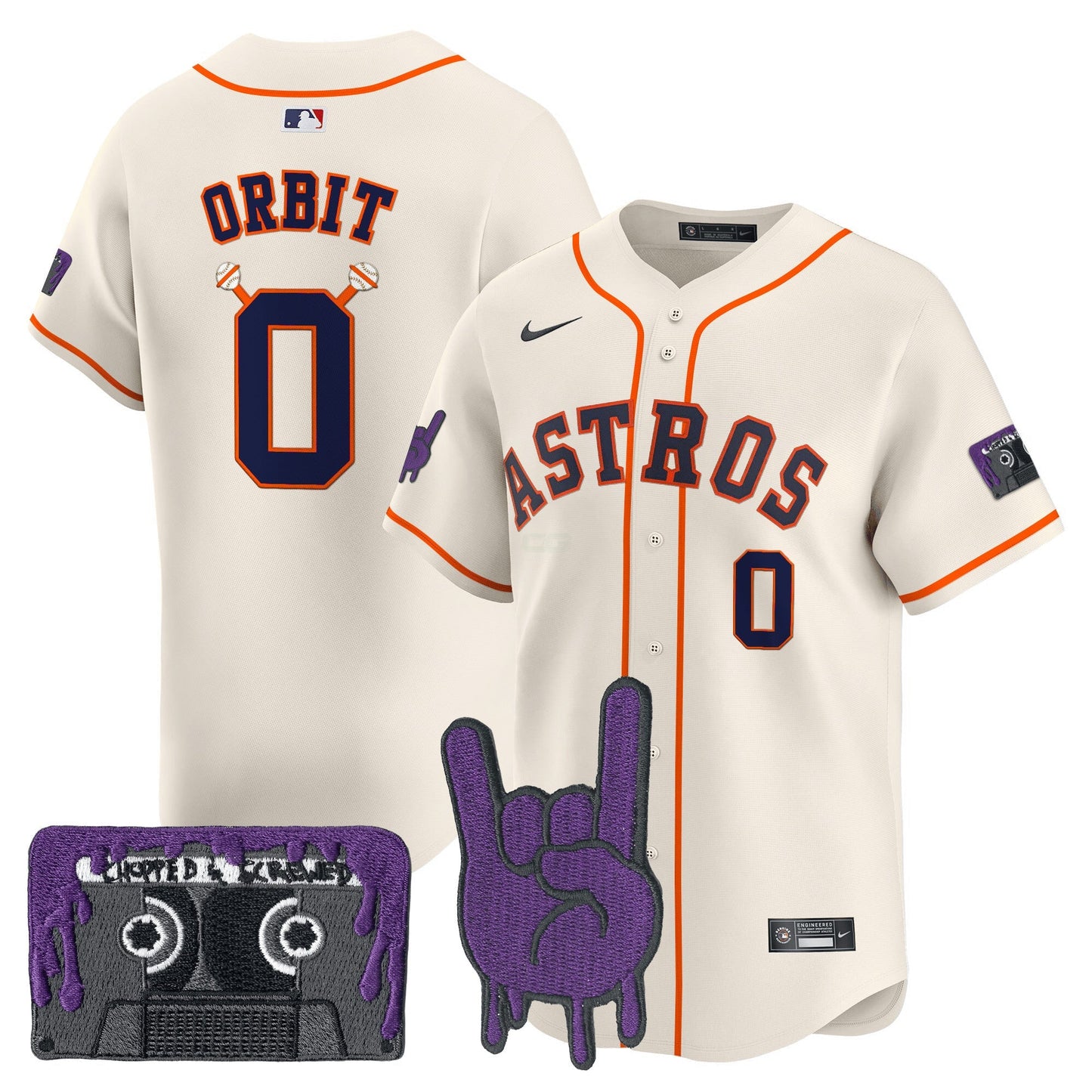 Camisa MLB Men’s Houston DJ Screw Patch Vapor Premier Limited Jersey