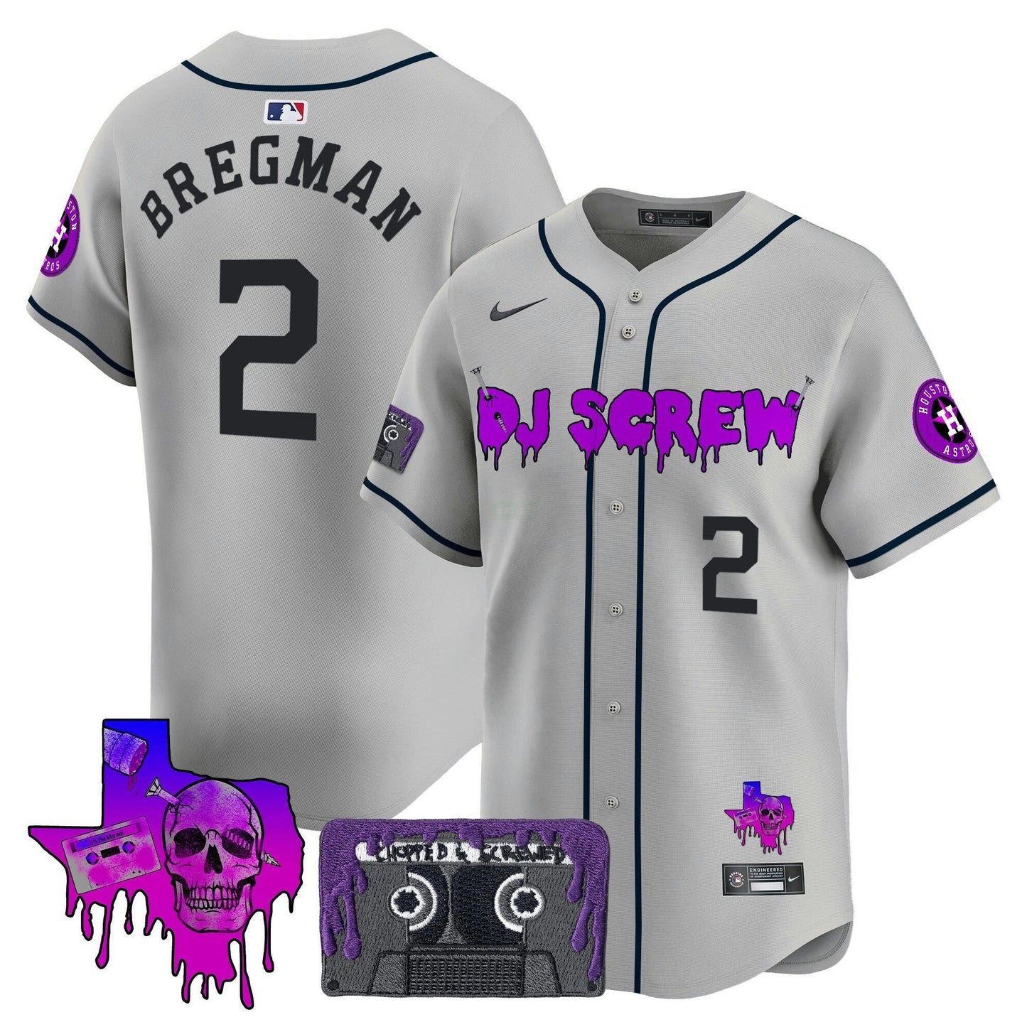 Camisa MLB Men’s Houston DJ Screw Patch Vapor Premier Limited Jersey V2