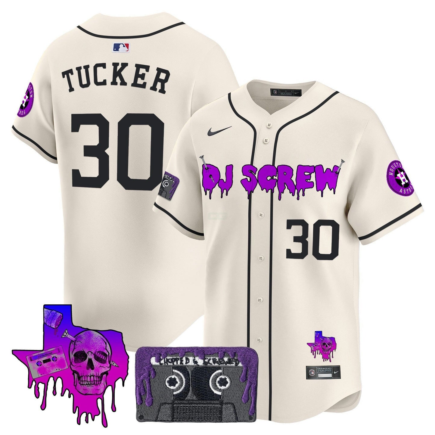Camisa MLB Men’s Houston DJ Screw Patch Vapor Premier Limited Jersey V2