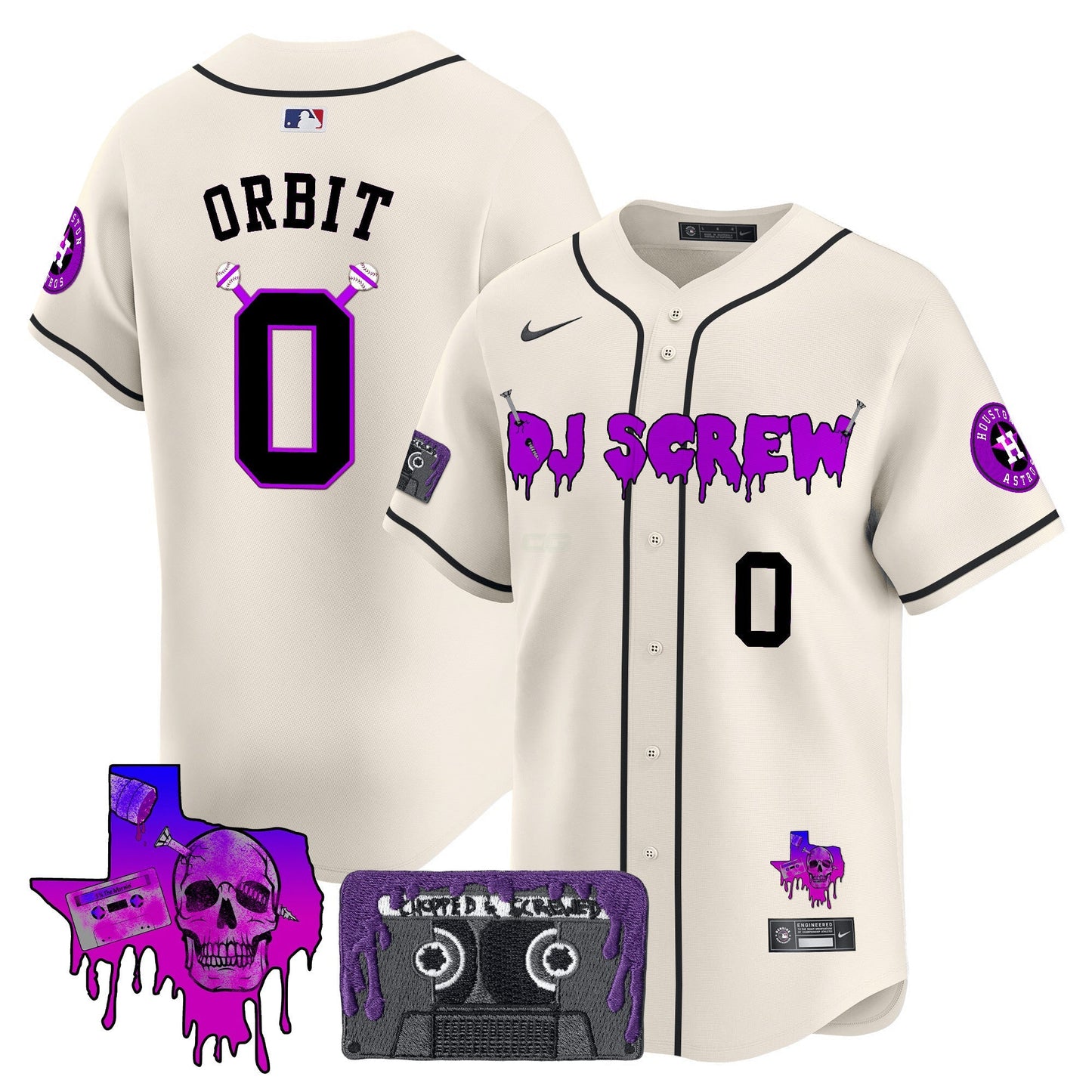 Camisa MLB Men’s Houston DJ Screw Patch Vapor Premier Limited Jersey V2