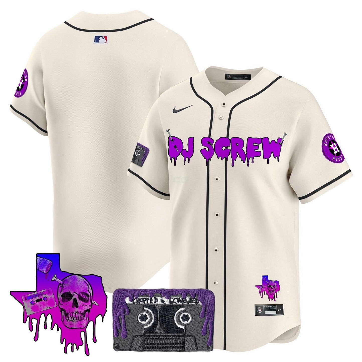 Camisa MLB Men’s Houston DJ Screw Patch Vapor Premier Limited Jersey V2
