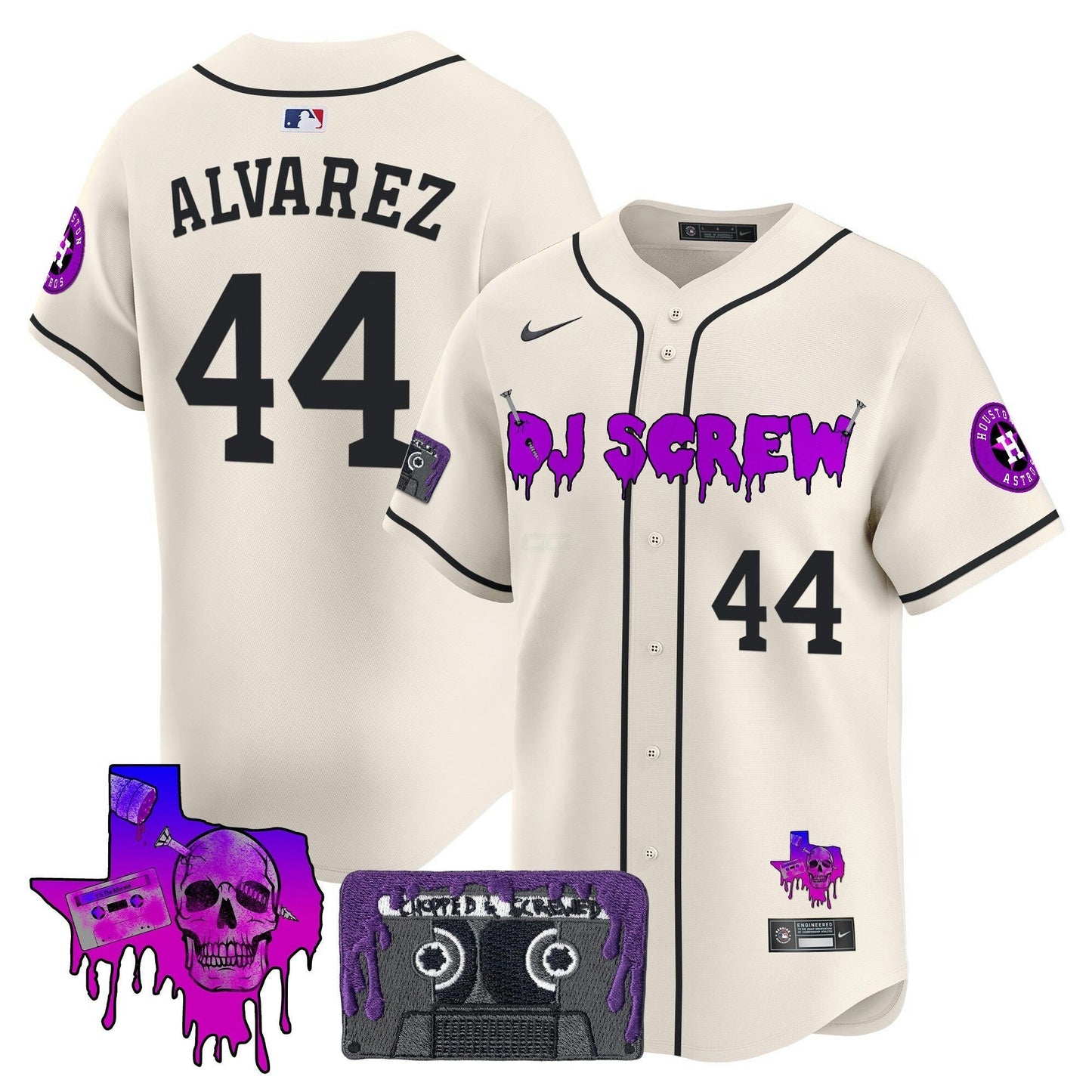 Camisa MLB Men’s Houston DJ Screw Patch Vapor Premier Limited Jersey V2