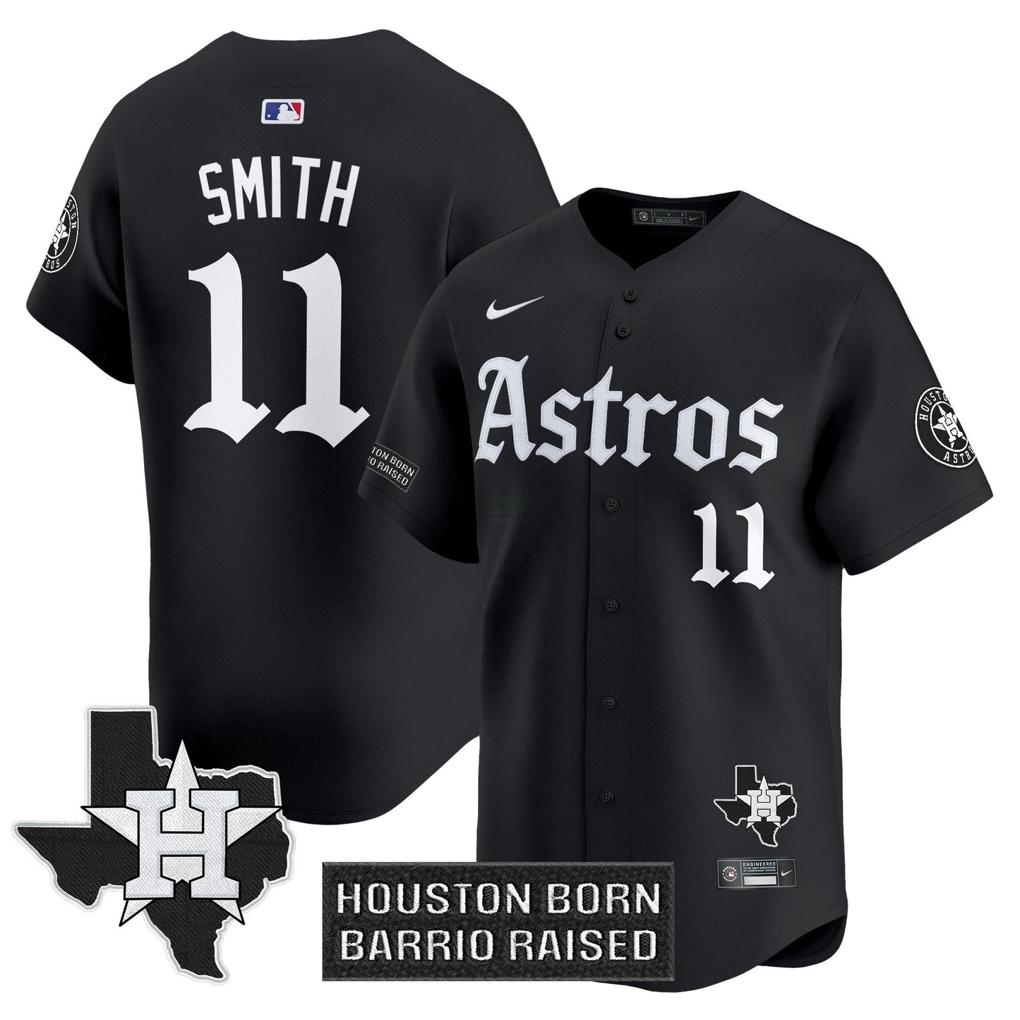Camisa MLB Men’s Houston ‘Gothic Edition’ Vapor Premier Limited Jersey
