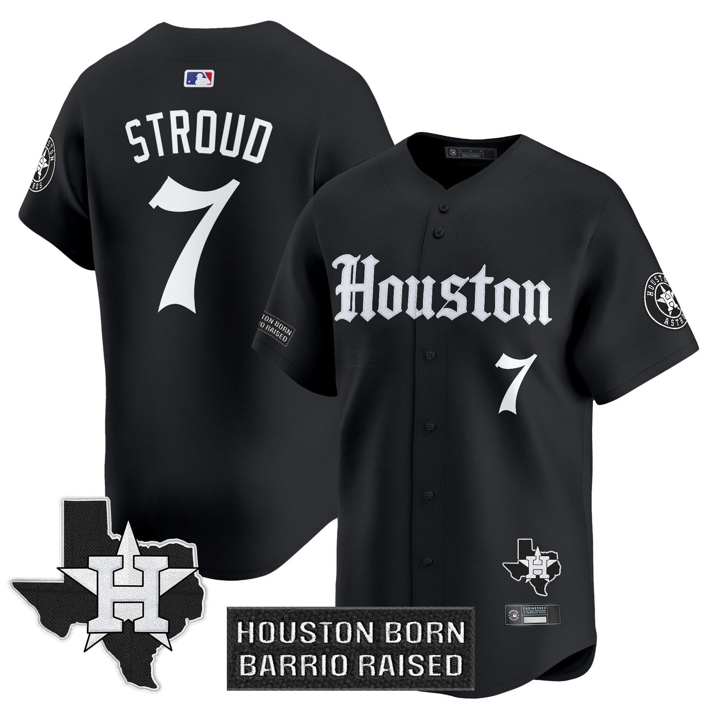 Camisa MLB Men’s Houston ‘Gothic Edition’ Vapor Premier Limited Jersey V2