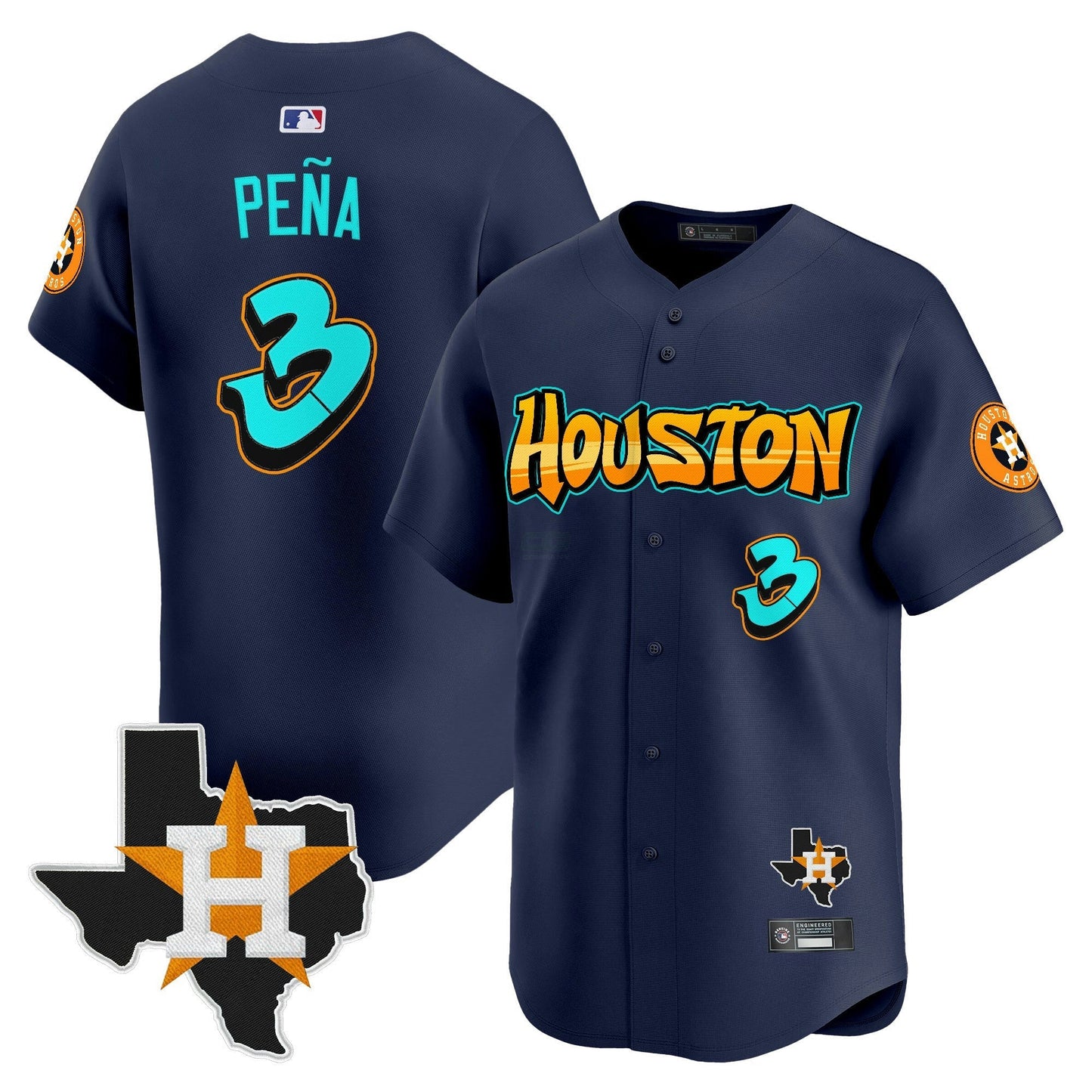 Camisa MLB Men’s Houston ‘Graffiti H-Town Edition’ Vapor Premier Limited Jersey
