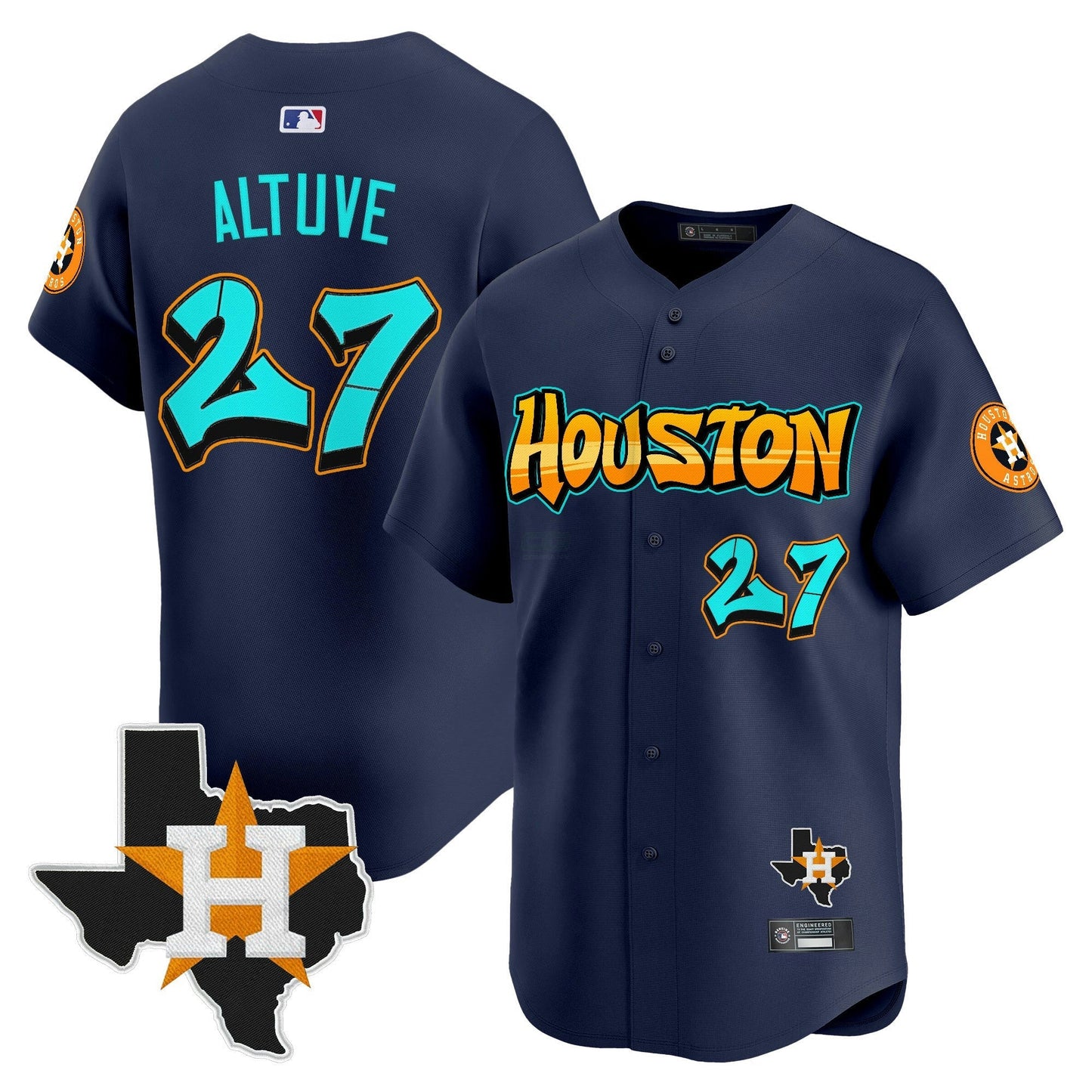 Camisa MLB Men’s Houston ‘Graffiti H-Town Edition’ Vapor Premier Limited Jersey