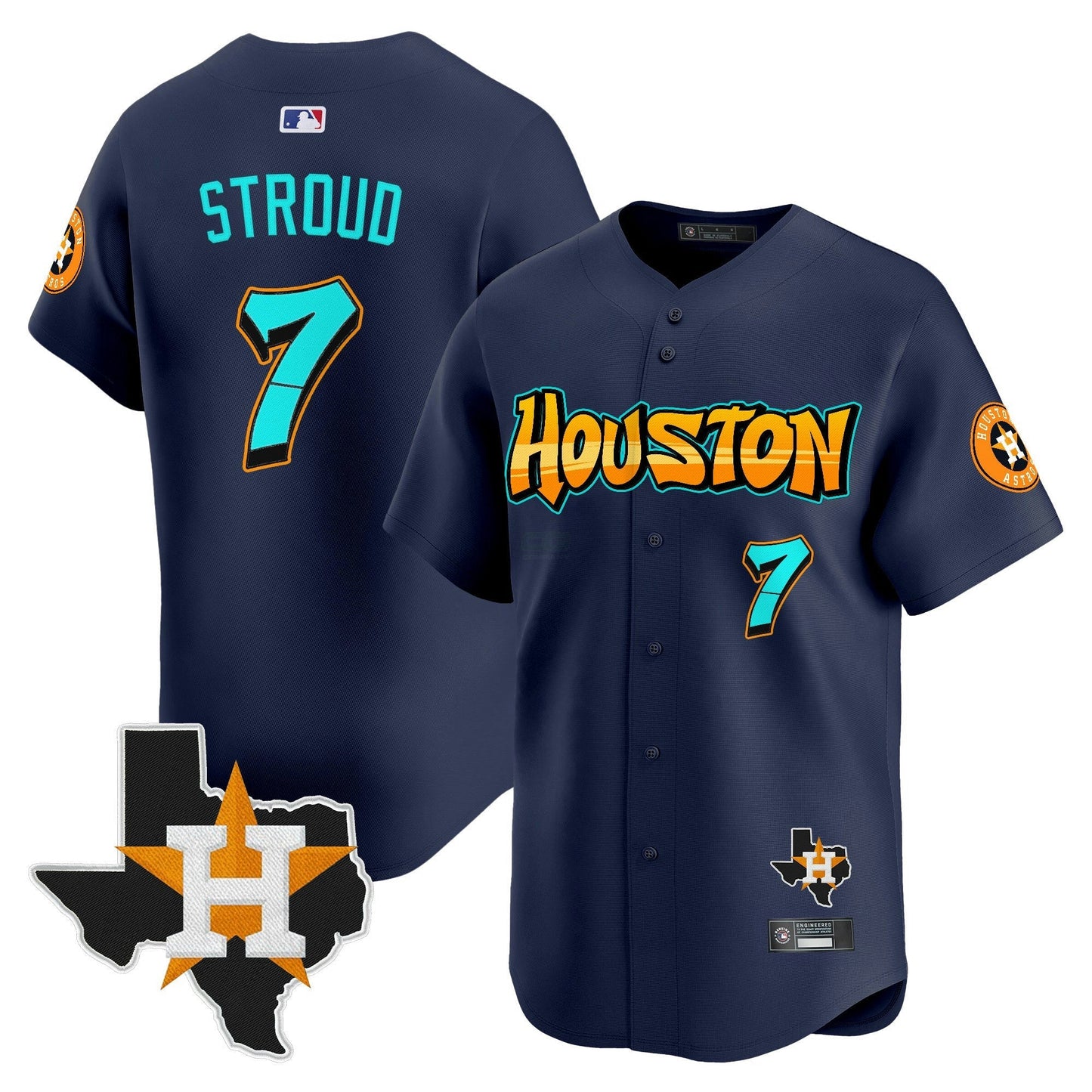 Camisa MLB Men’s Houston ‘Graffiti H-Town Edition’ Vapor Premier Limited Jersey