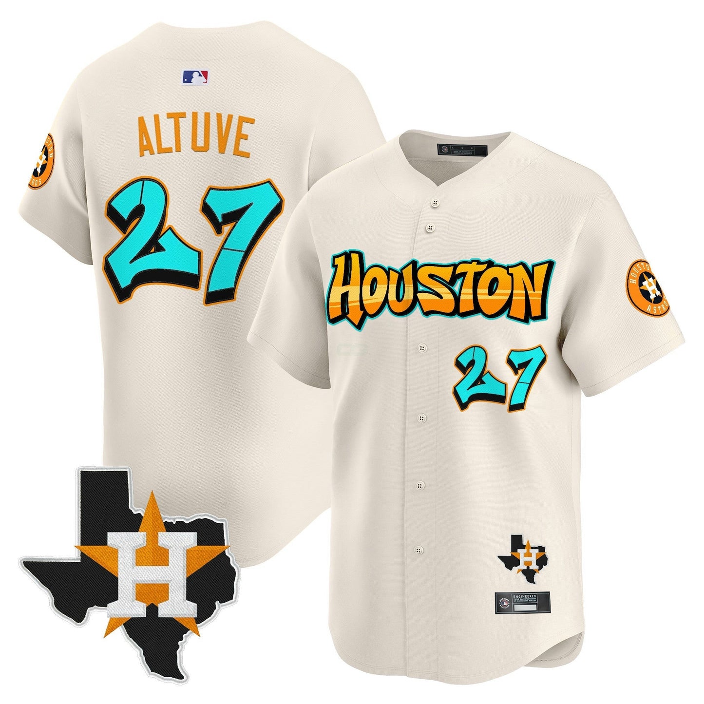Camisa MLB Men’s Houston ‘Graffiti H-Town Edition’ Vapor Premier Limited Jersey