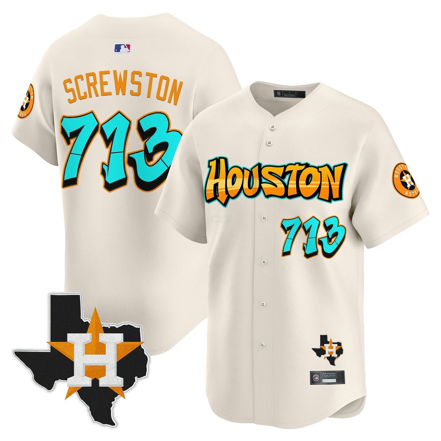 Camisa MLB Men’s Houston ‘Graffiti H-Town Edition’ Vapor Premier Limited Jersey