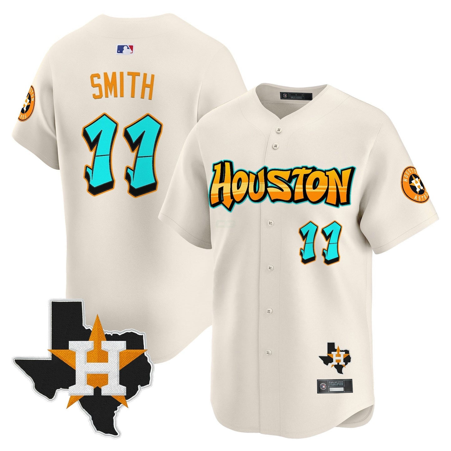 Camisa MLB Men’s Houston ‘Graffiti H-Town Edition’ Vapor Premier Limited Jersey