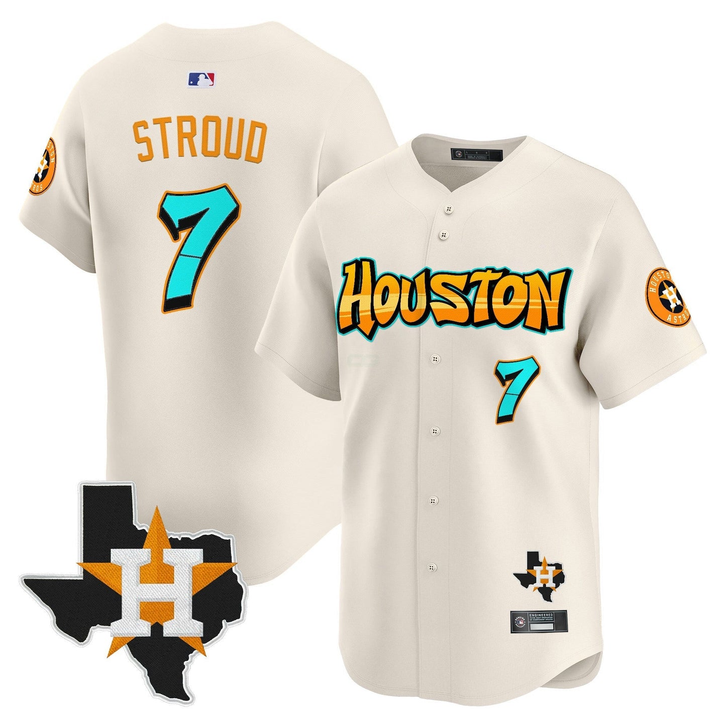 Camisa MLB Men’s Houston ‘Graffiti H-Town Edition’ Vapor Premier Limited Jersey