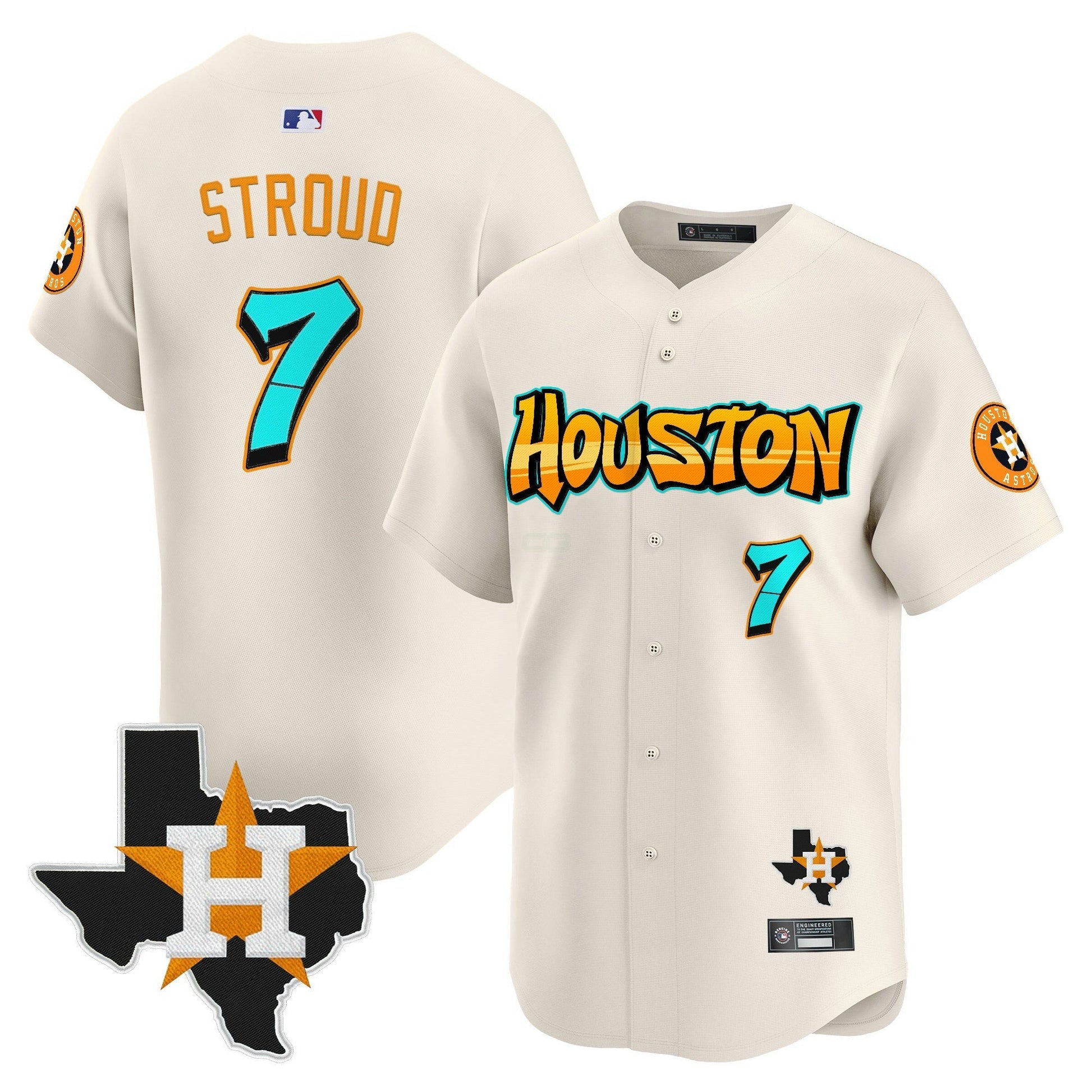 Camisa MLB Men’s Houston ‘Graffiti H-Town Edition’ Vapor Premier Limited Jersey